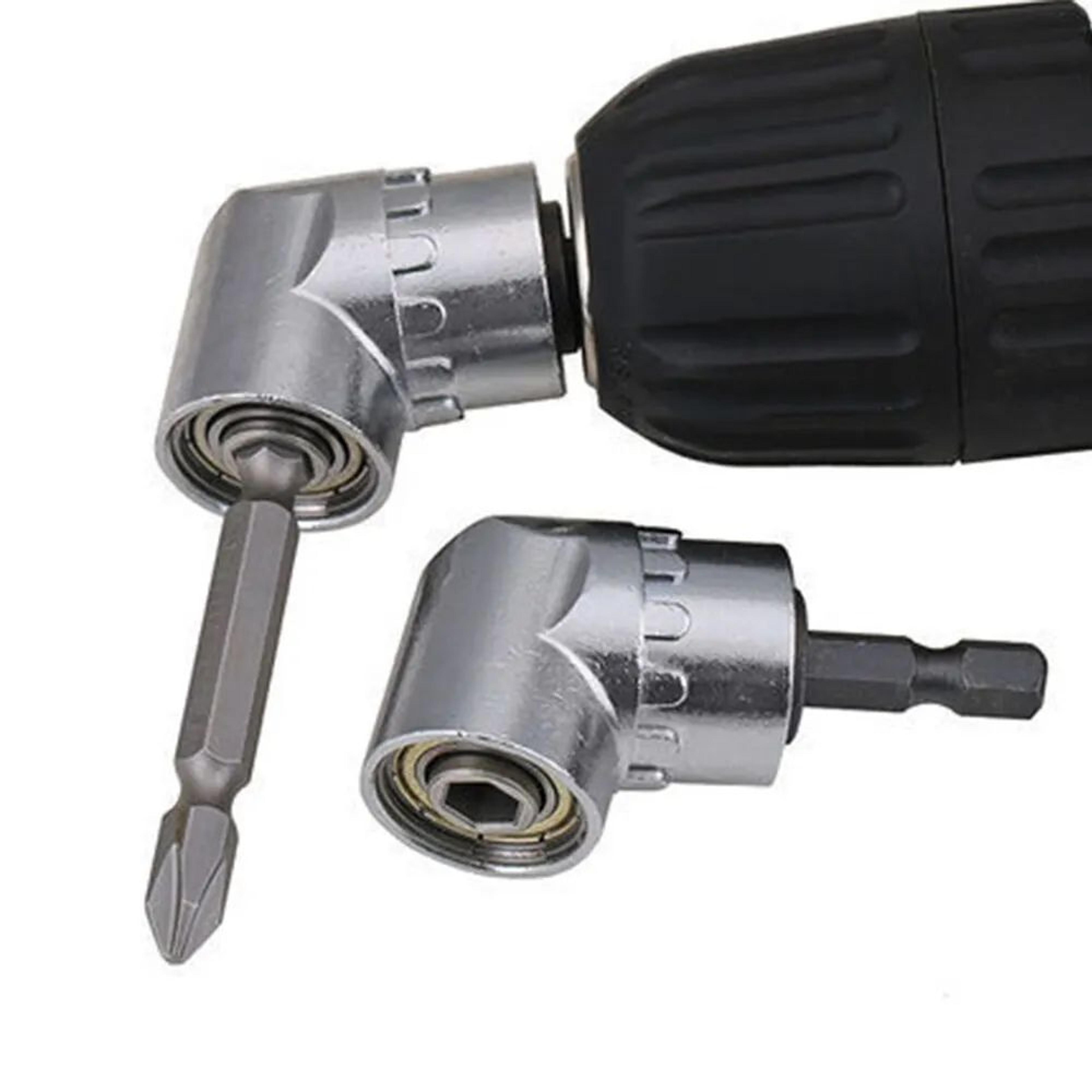 105° right angle drill adapter for tight-space screwdriving