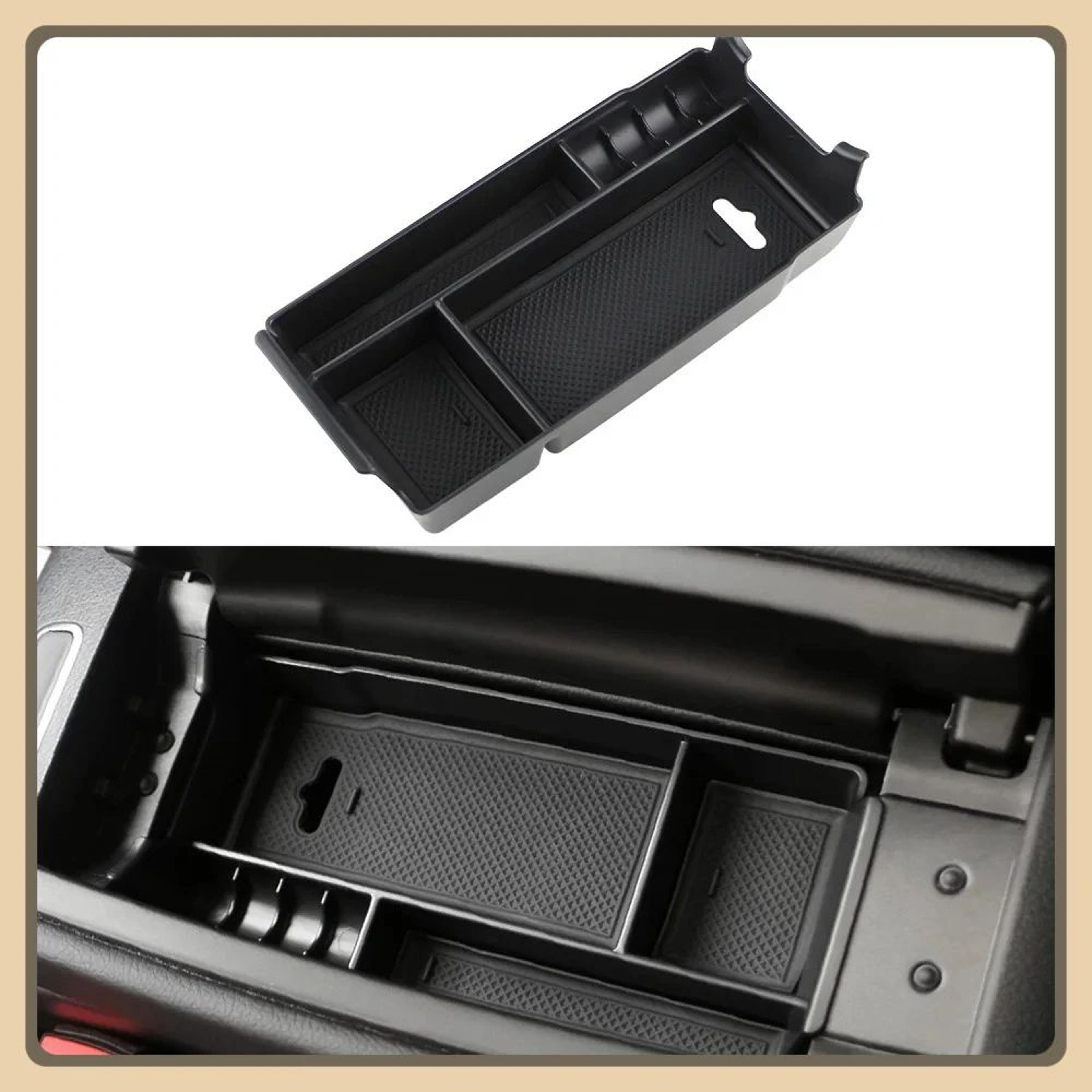 mercedes-benz center console organizer tray for glb, gla, cla & a-class – hidden armrest storage box insert