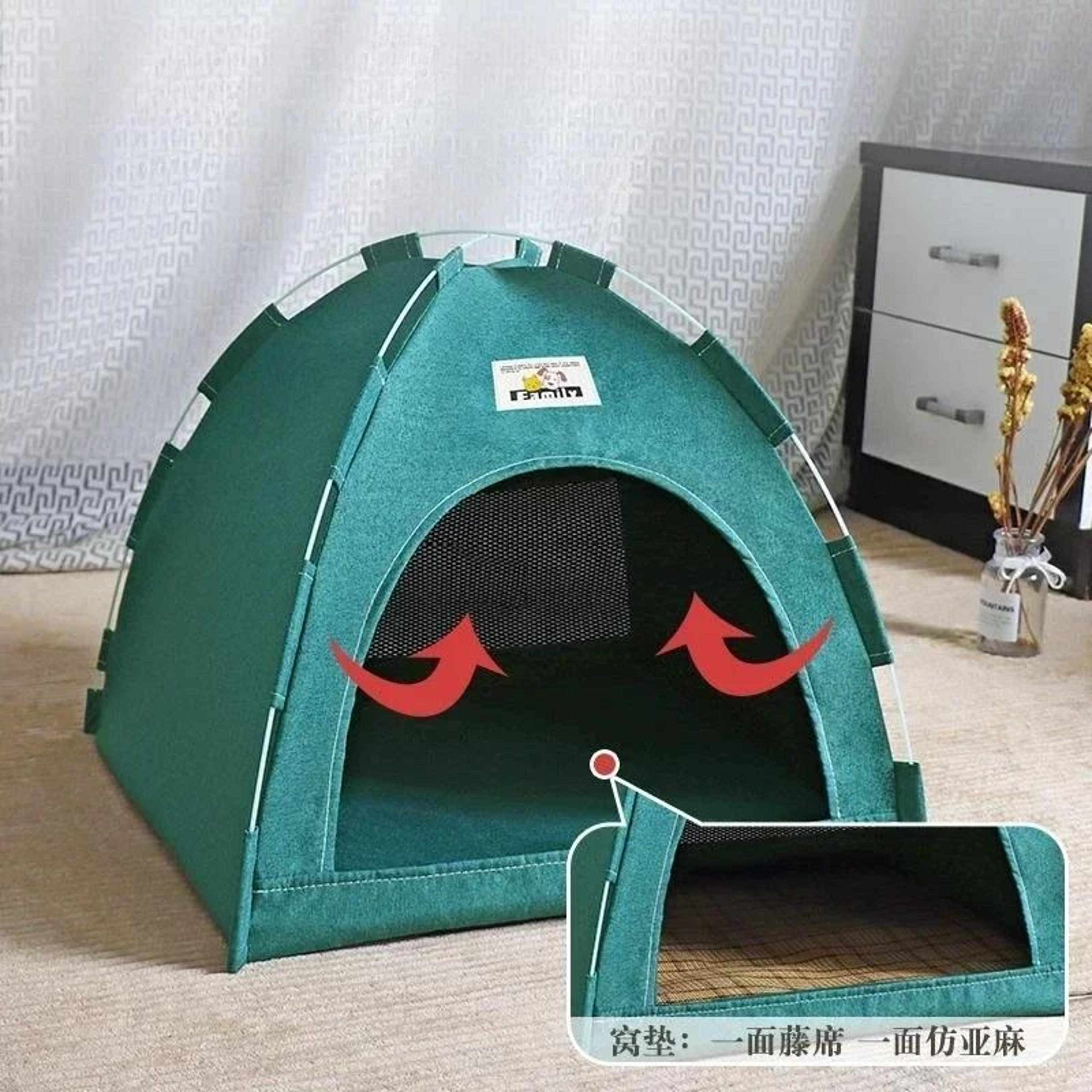 cozy foldable cat tent bed for kittens, puppies and small dogs