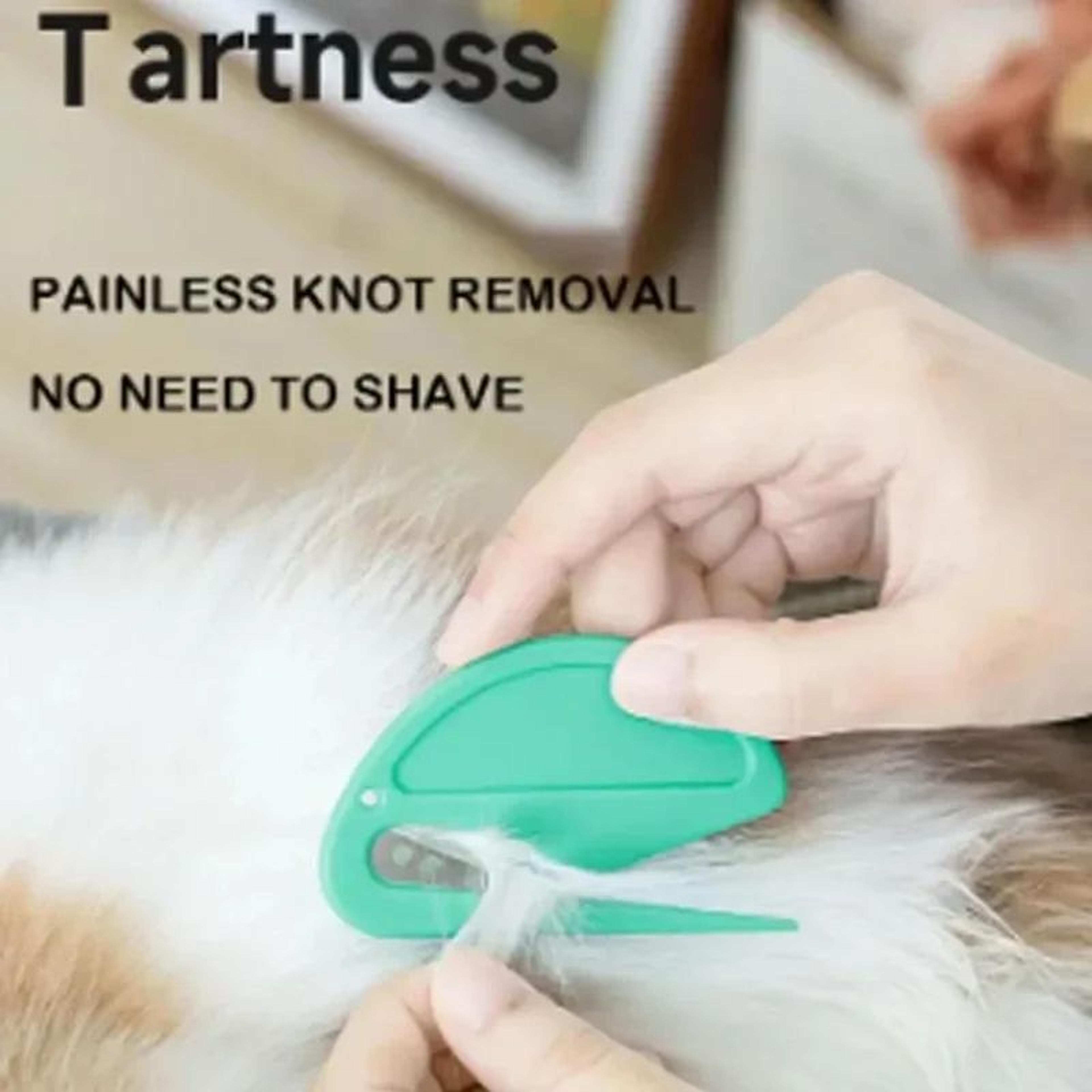 gentlegrip pet dematting brush & dog shedding brush for dogs and cats