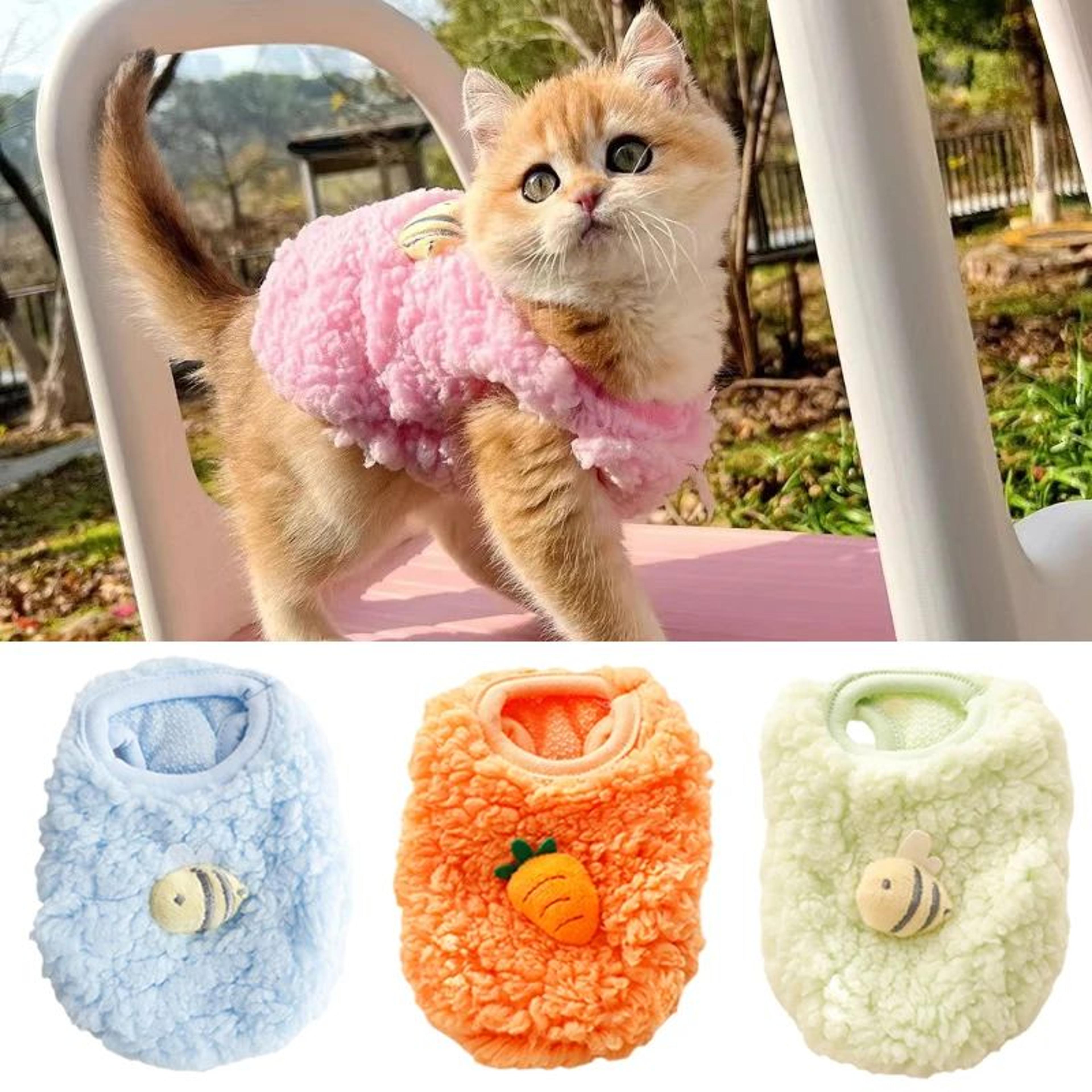 cozy velvet pet sweater for kittens, puppies & small pets