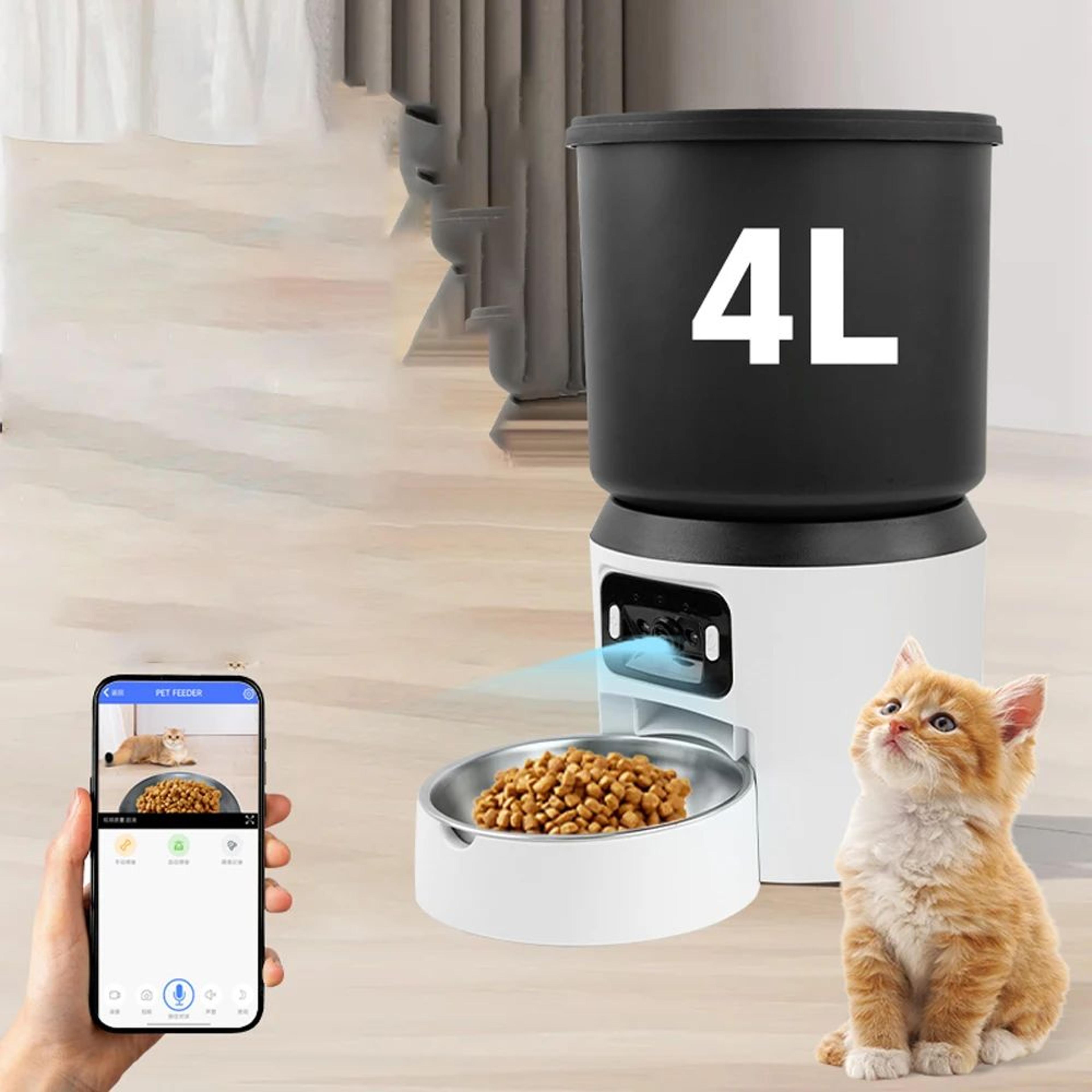 smartview 4l automatic pet feeder with camera & app control