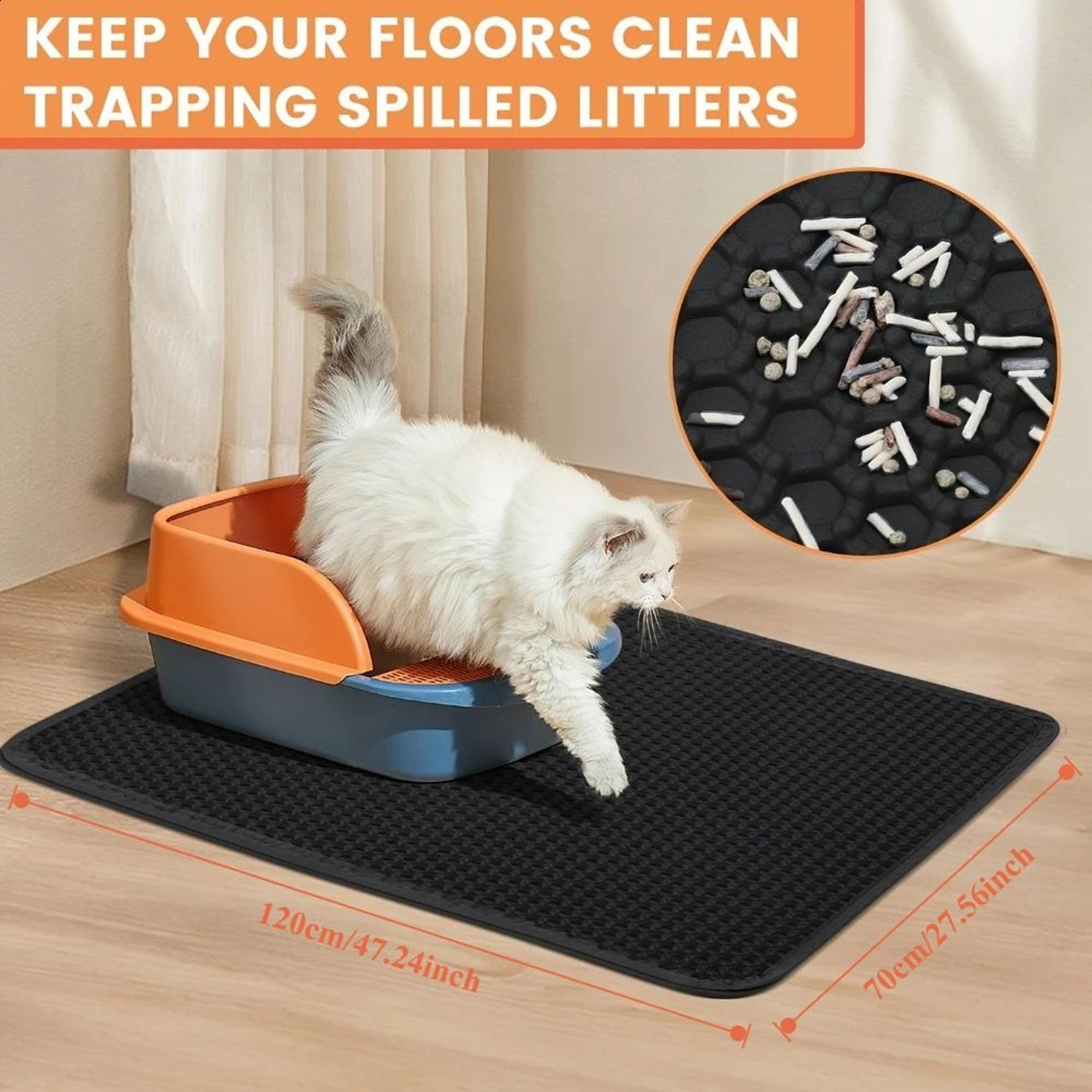 easyclean 70x120cm cat litter mat waterproof double layer litter trapper