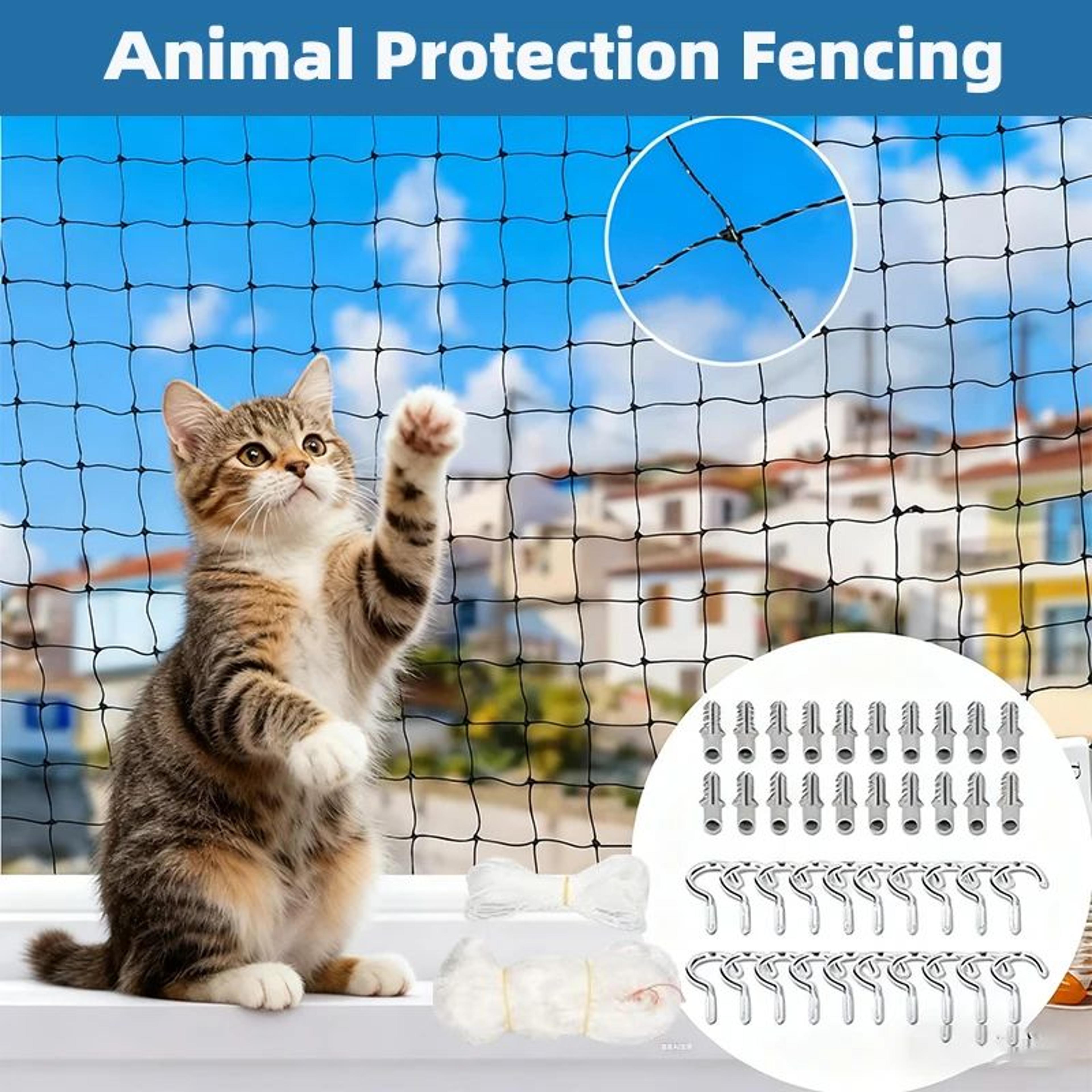 petguard clear balcony safety net for cats & birds