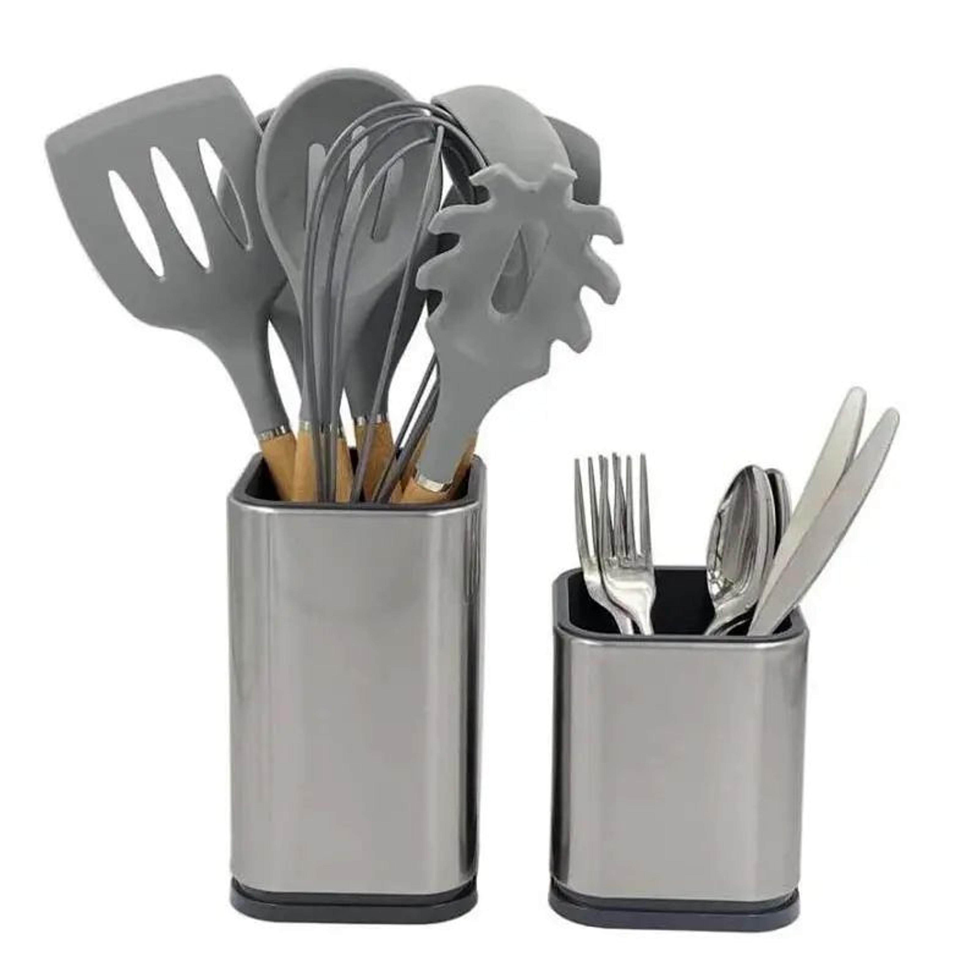 large capacity kitchen utensil holder for countertop organization