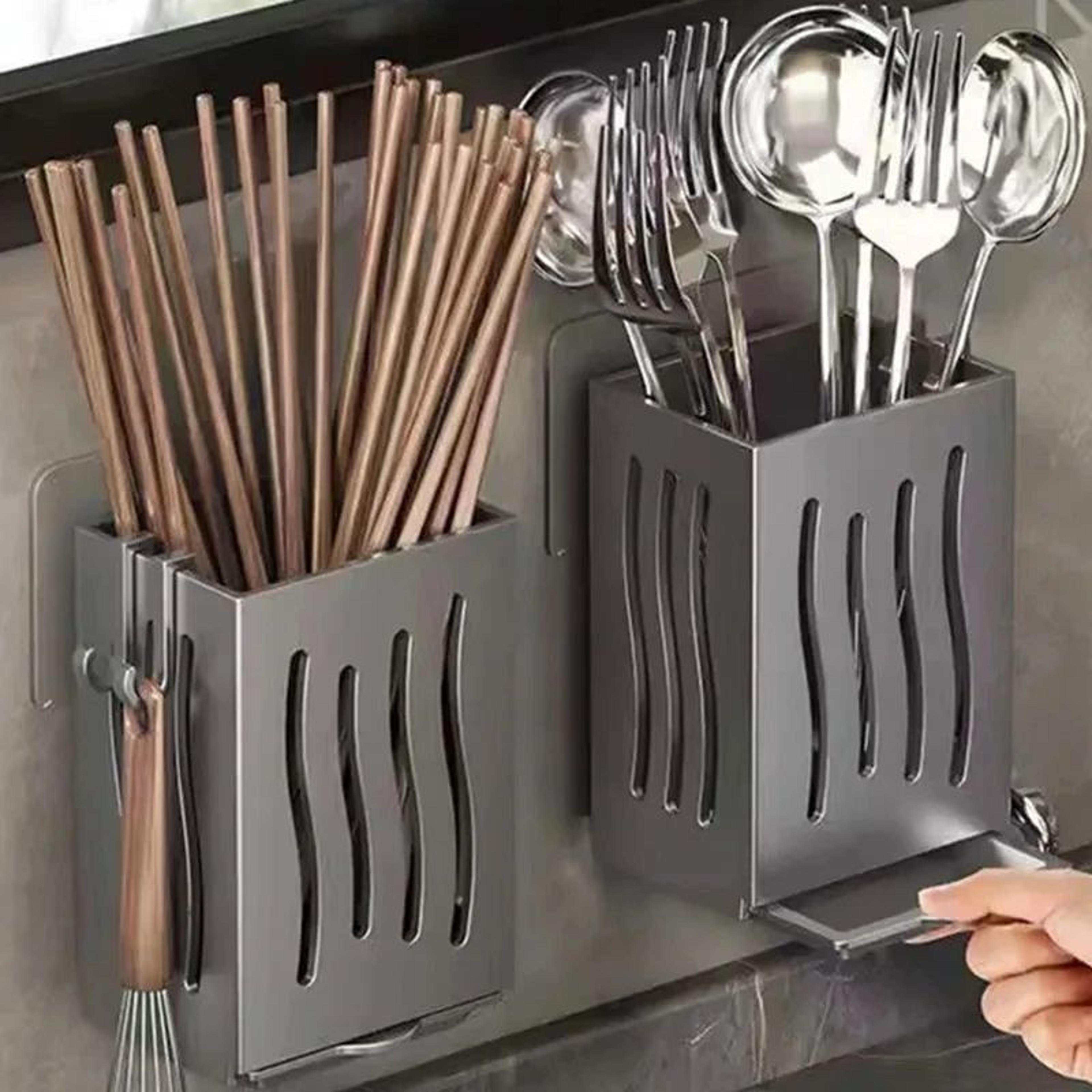 quickdrain cutlery holder & utensil organizer basket