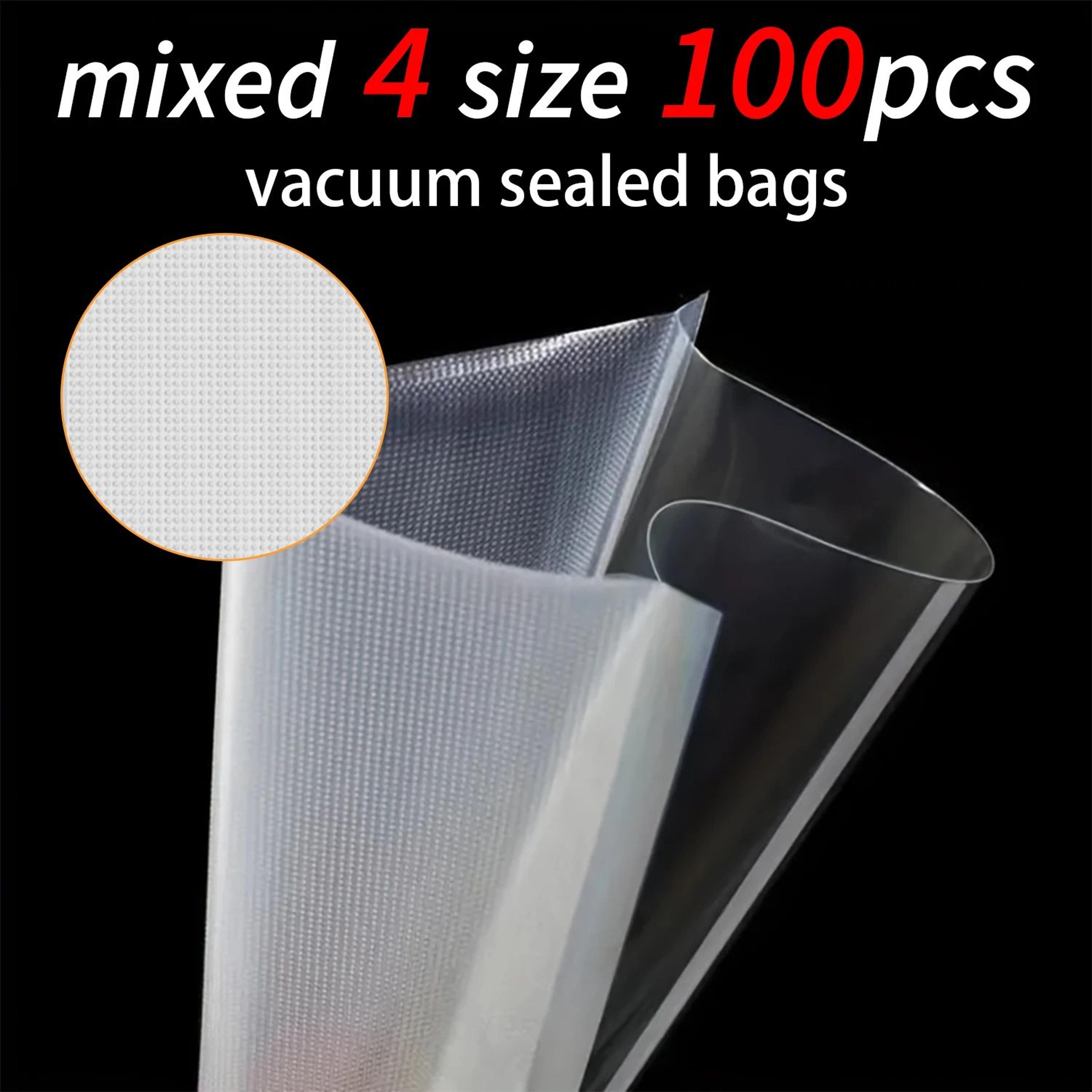 freshlock vacuum sealer bags set – 100pcs multi-size vacuum sealer bags for food storage & sous vide cooking