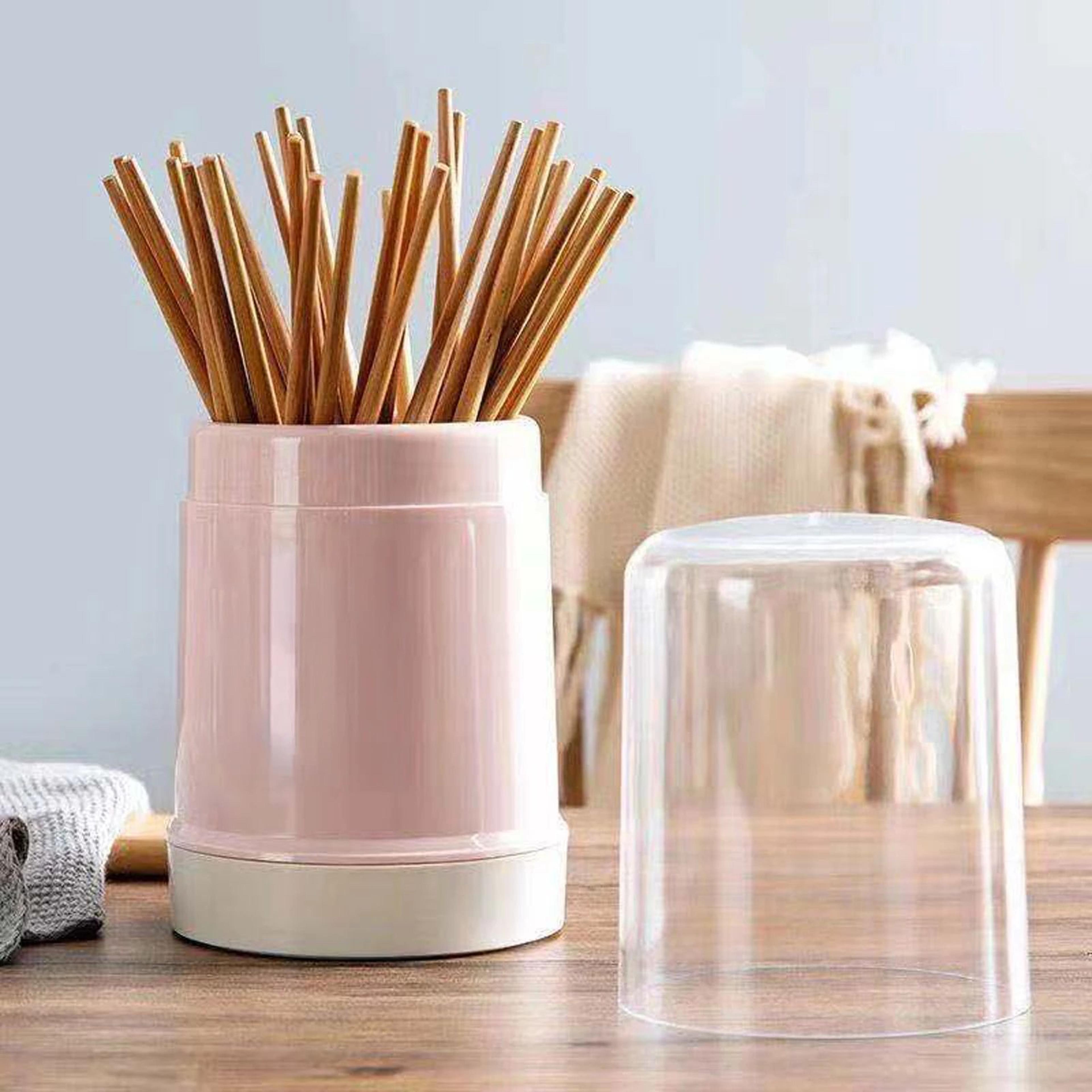 cute covered chopsticks holder with drain tray kitchen utensil organizer