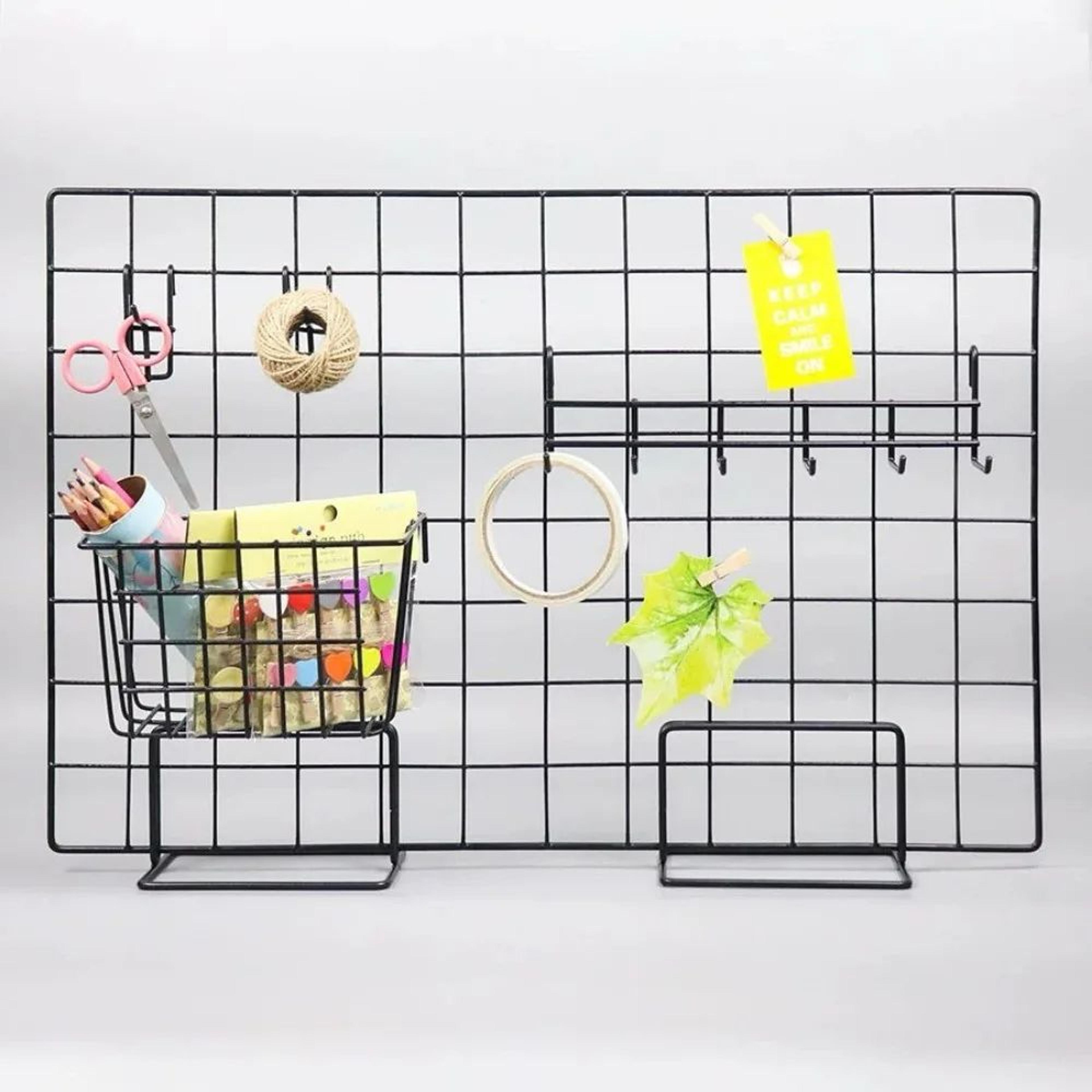 modern grid panel display hooks metal grid wall display brackets for photo art and jewelry booths