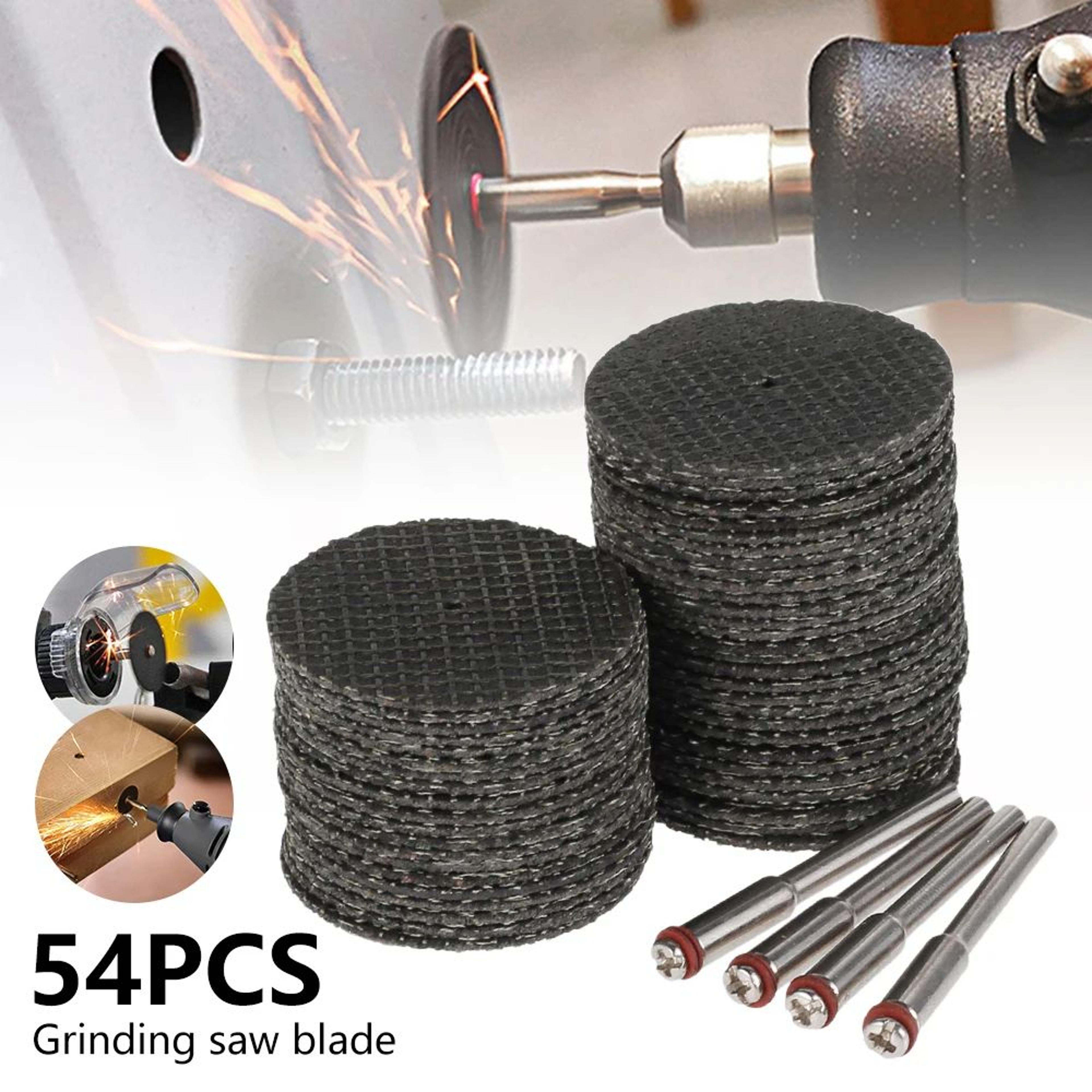 54 piece abrasive cutting disc set with mandrels for rotary tool accessories metal grinding and cutting