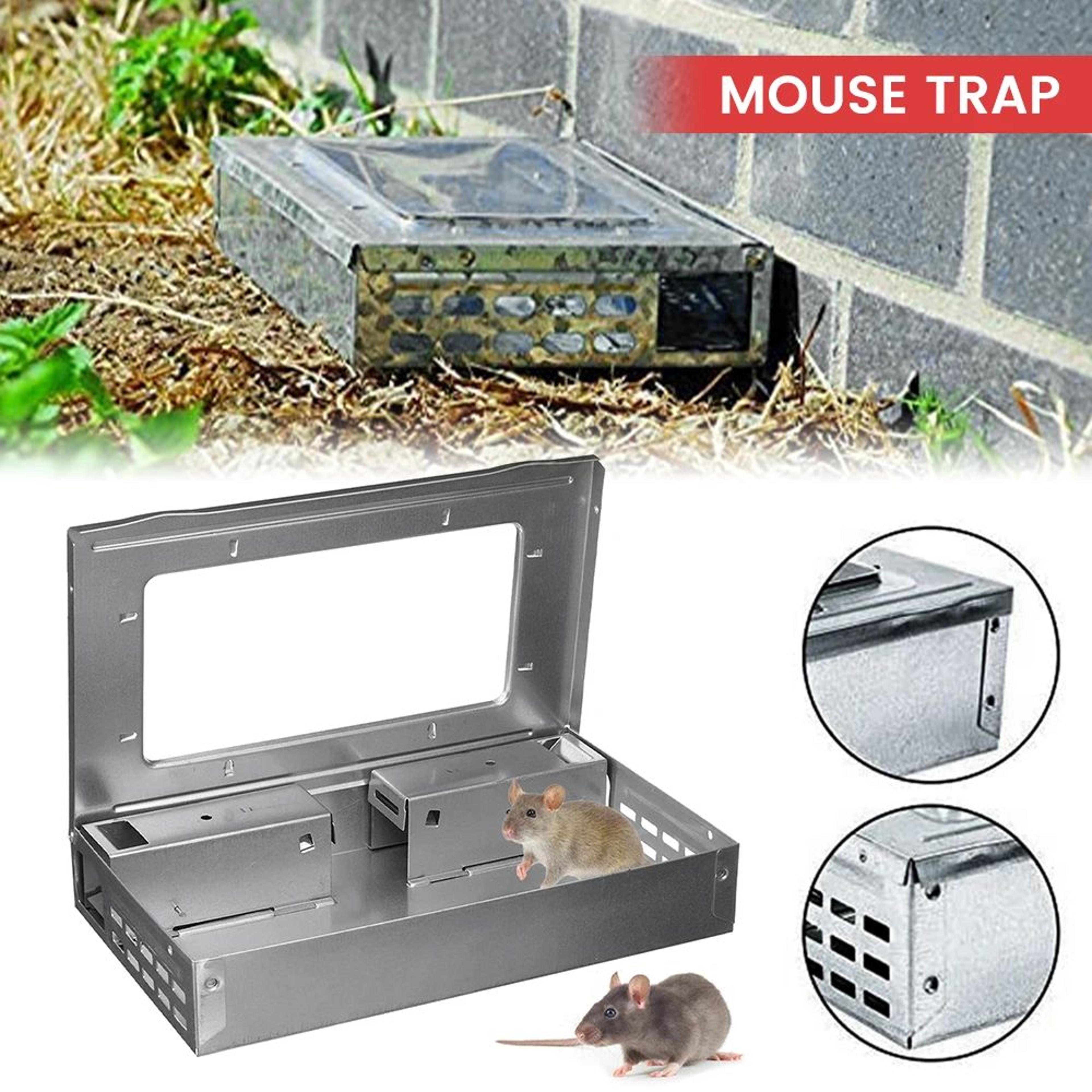 safeguard humane mouse trap reusable rodent catcher with protective cover