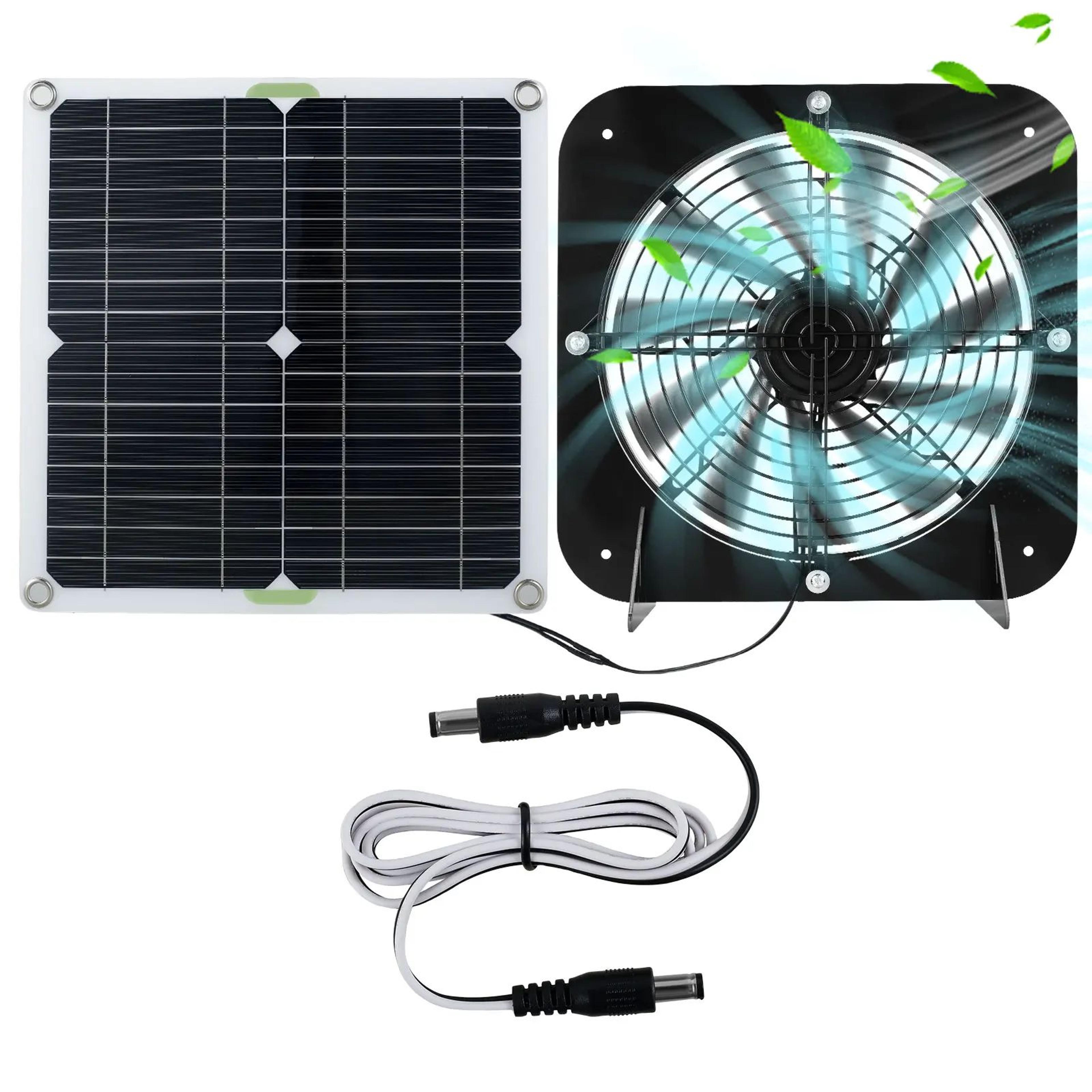 100w solar powered exhaust fan kit with waterproof solar panel fan for chicken coop greenhouse shed