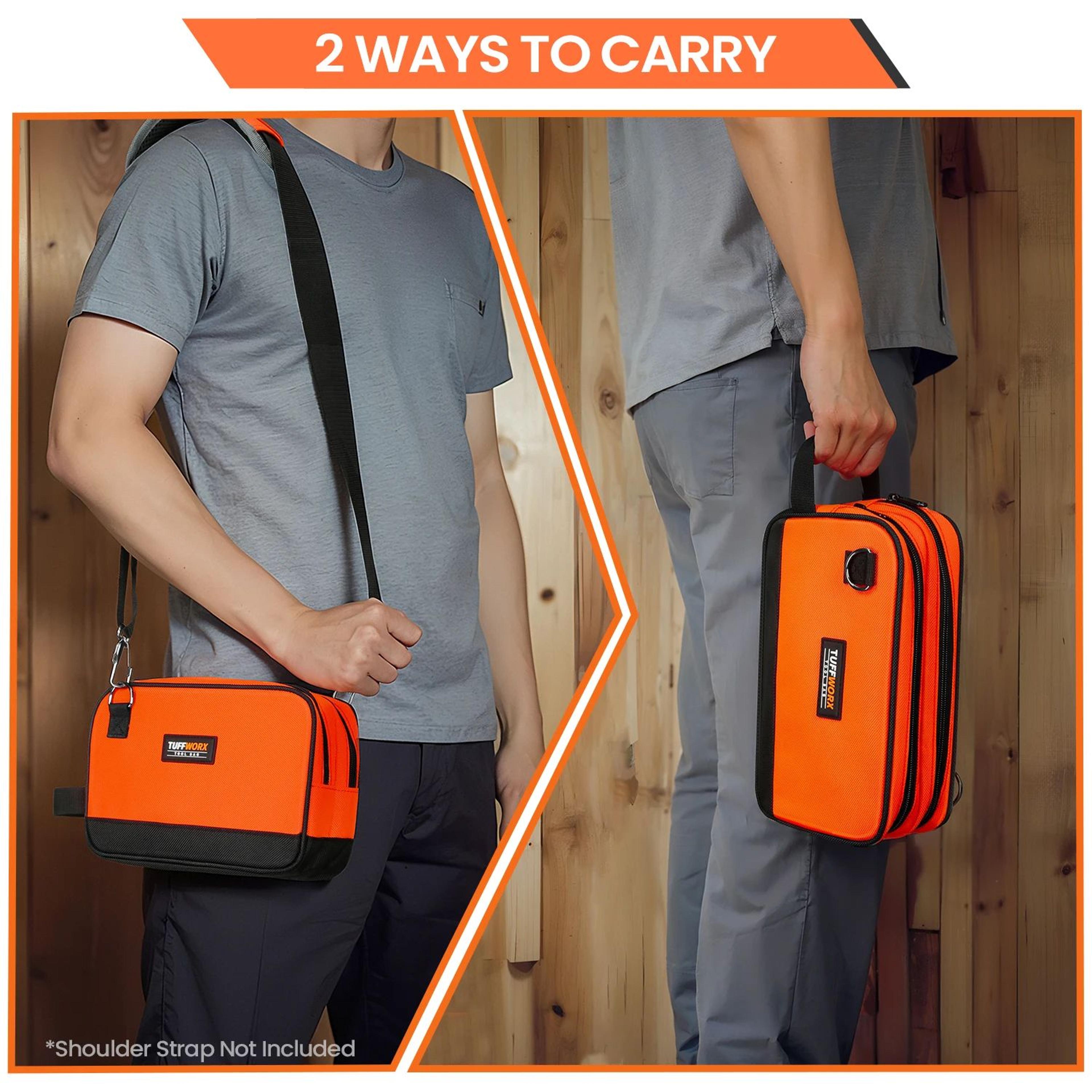 compact tool bag double zip tool pouch portable utility tool organizer