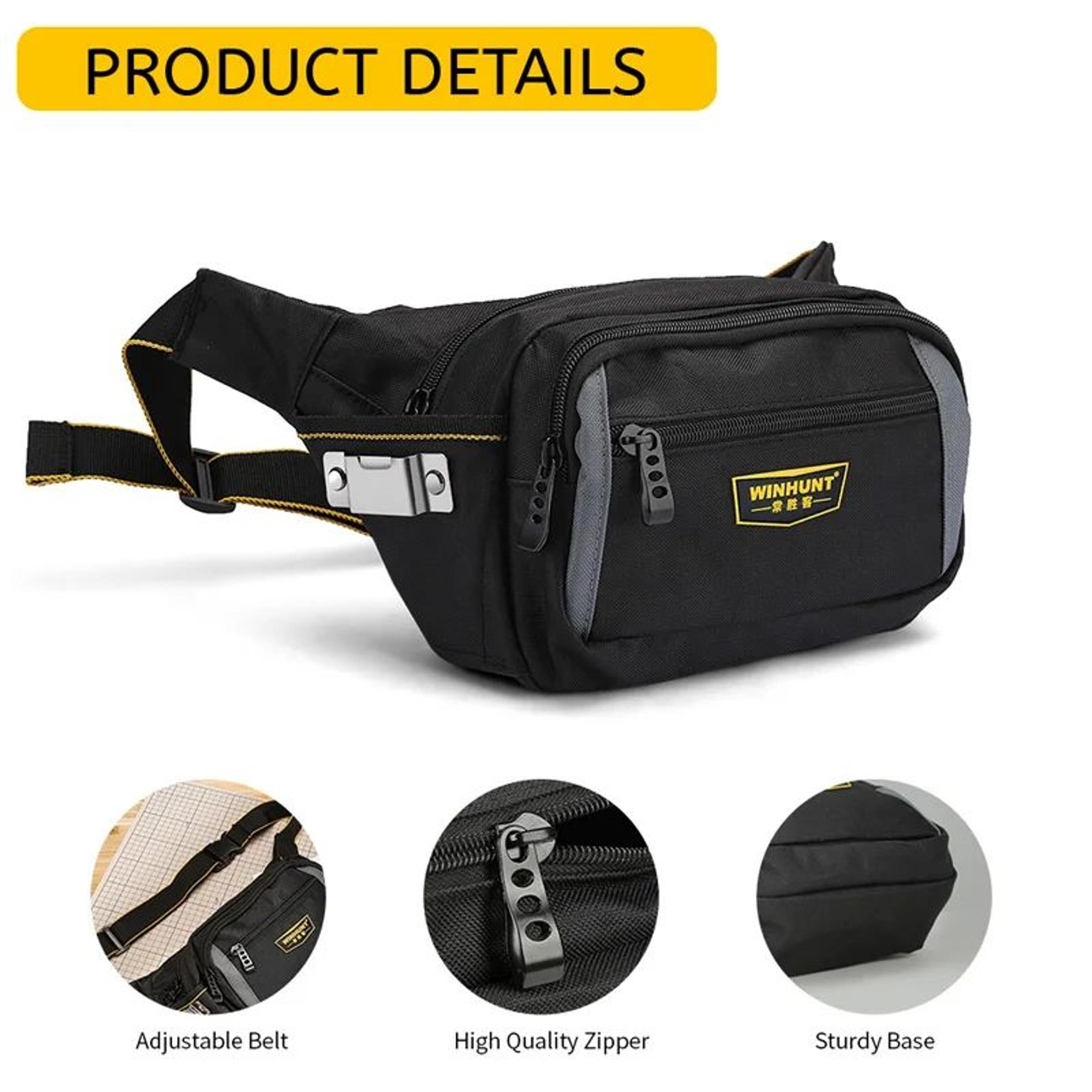 heavy duty electrician tool pouch waist tool bag with multi pocket tool organizer