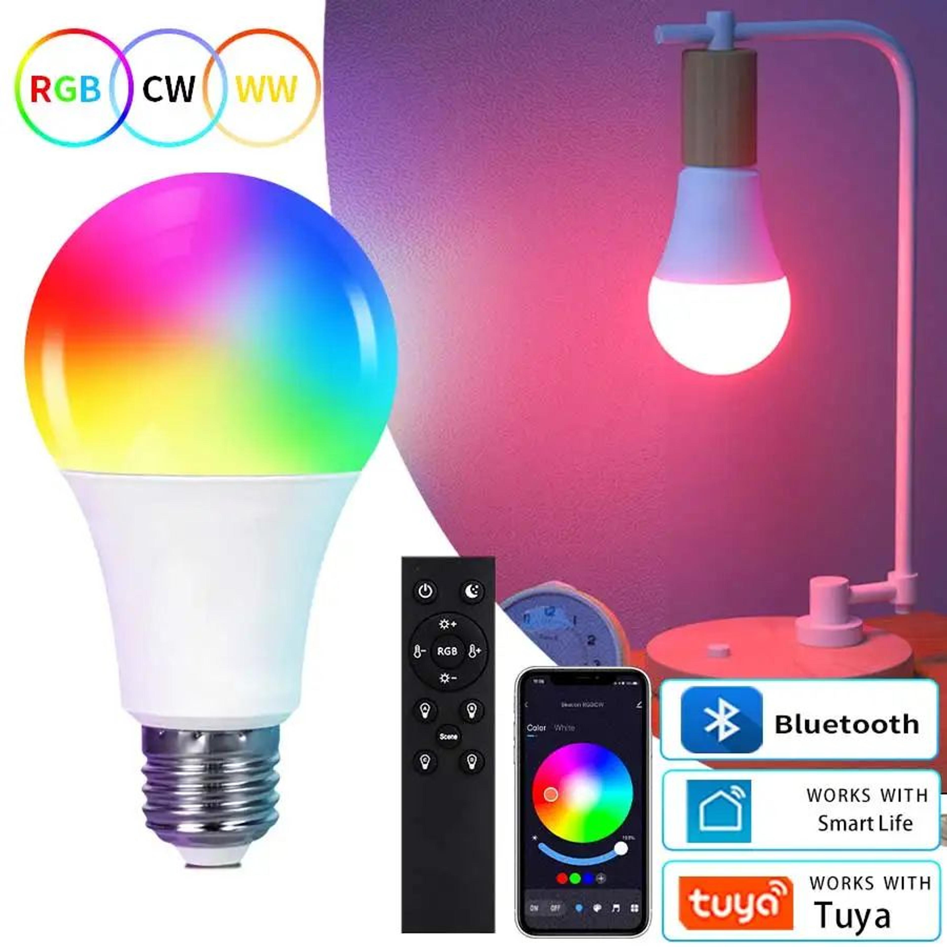 smart led bulb e27 bluetooth light bulb with tuya smart life app remote control