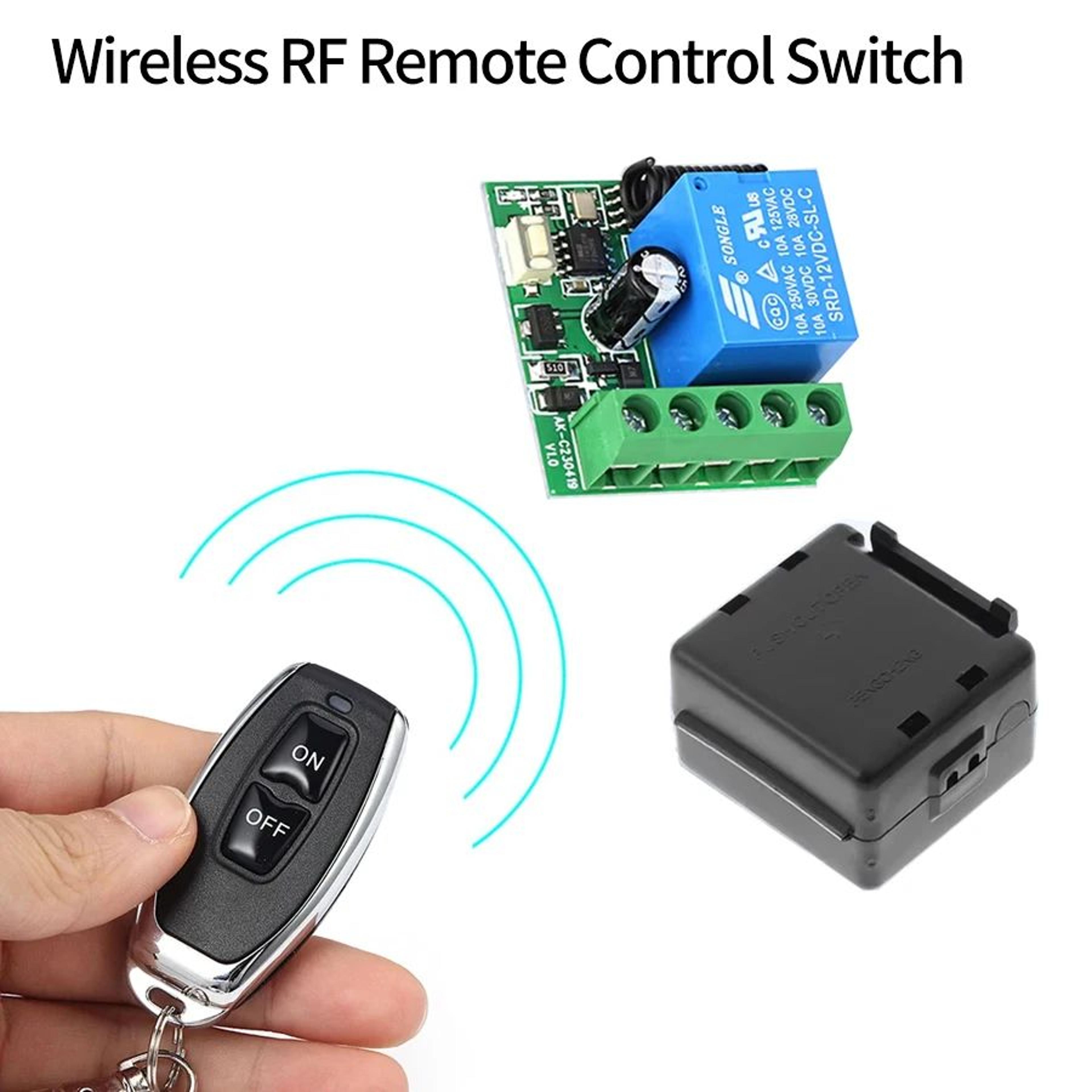 dc 12v rf remote control switch 433mhz wireless relay module 10a receiver and transmitter kit