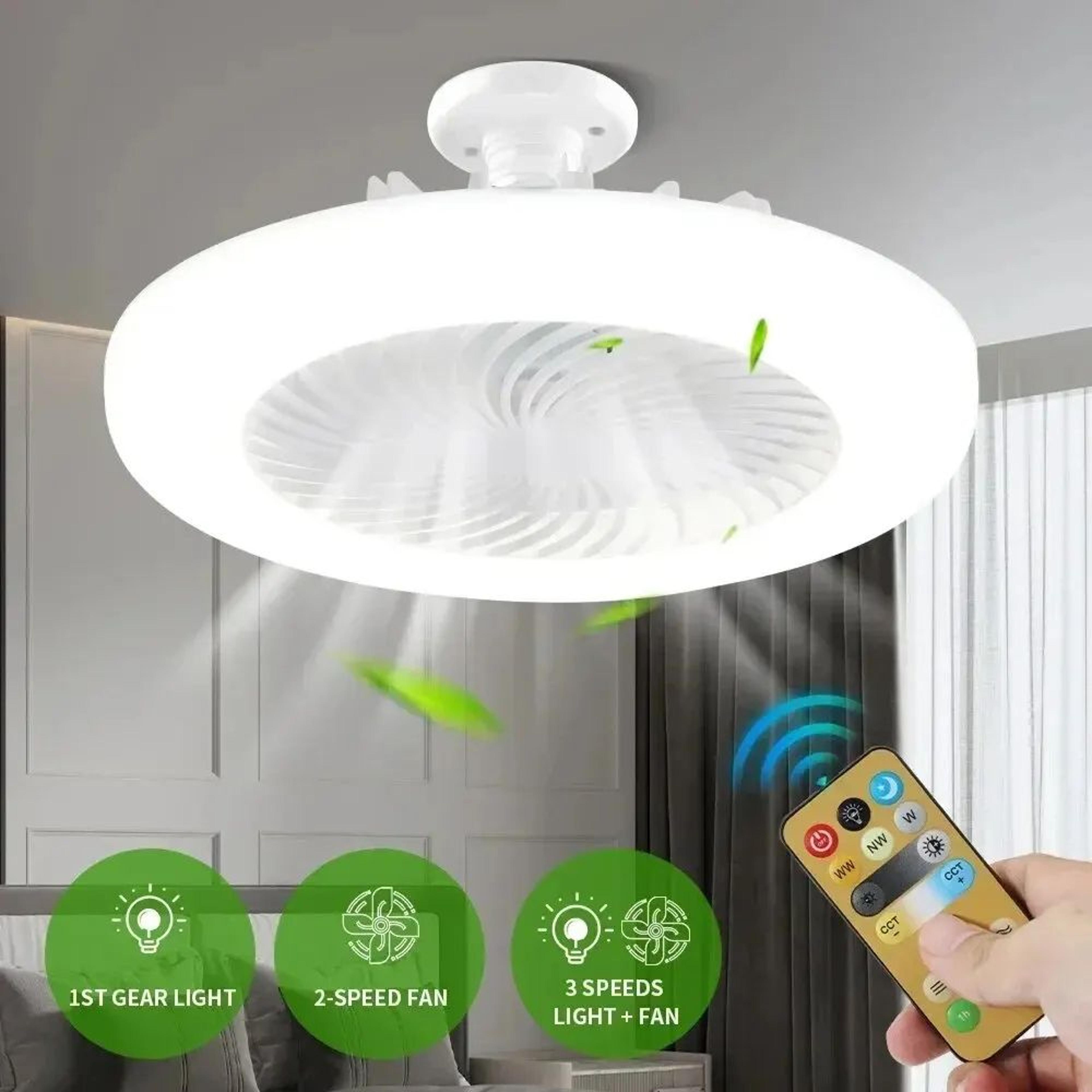 smart ceiling fan with lights remote control e27 led socket fan for bedroom living room