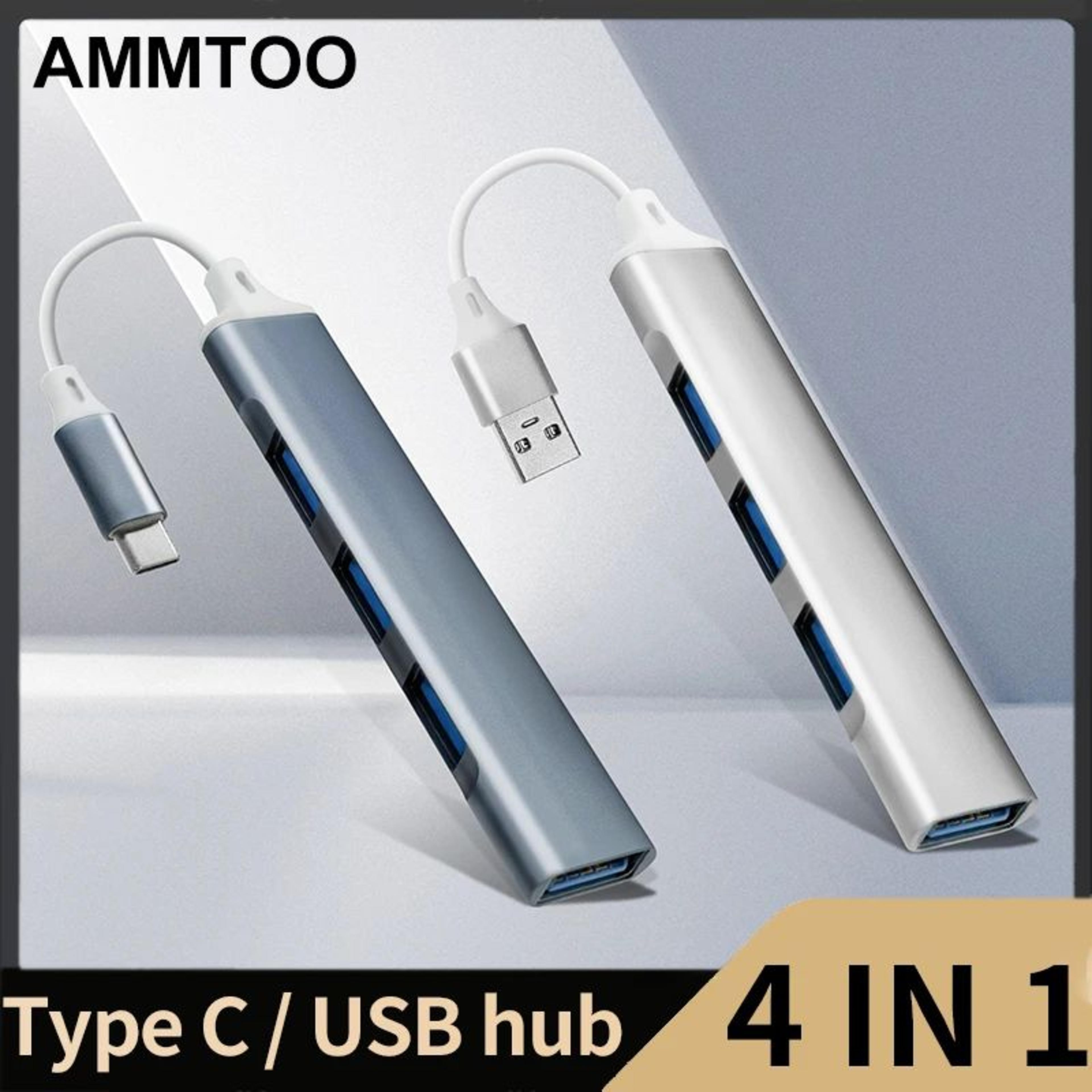 4 port usb c hub usb 3.0 otg multiport adapter for laptop macbook pc