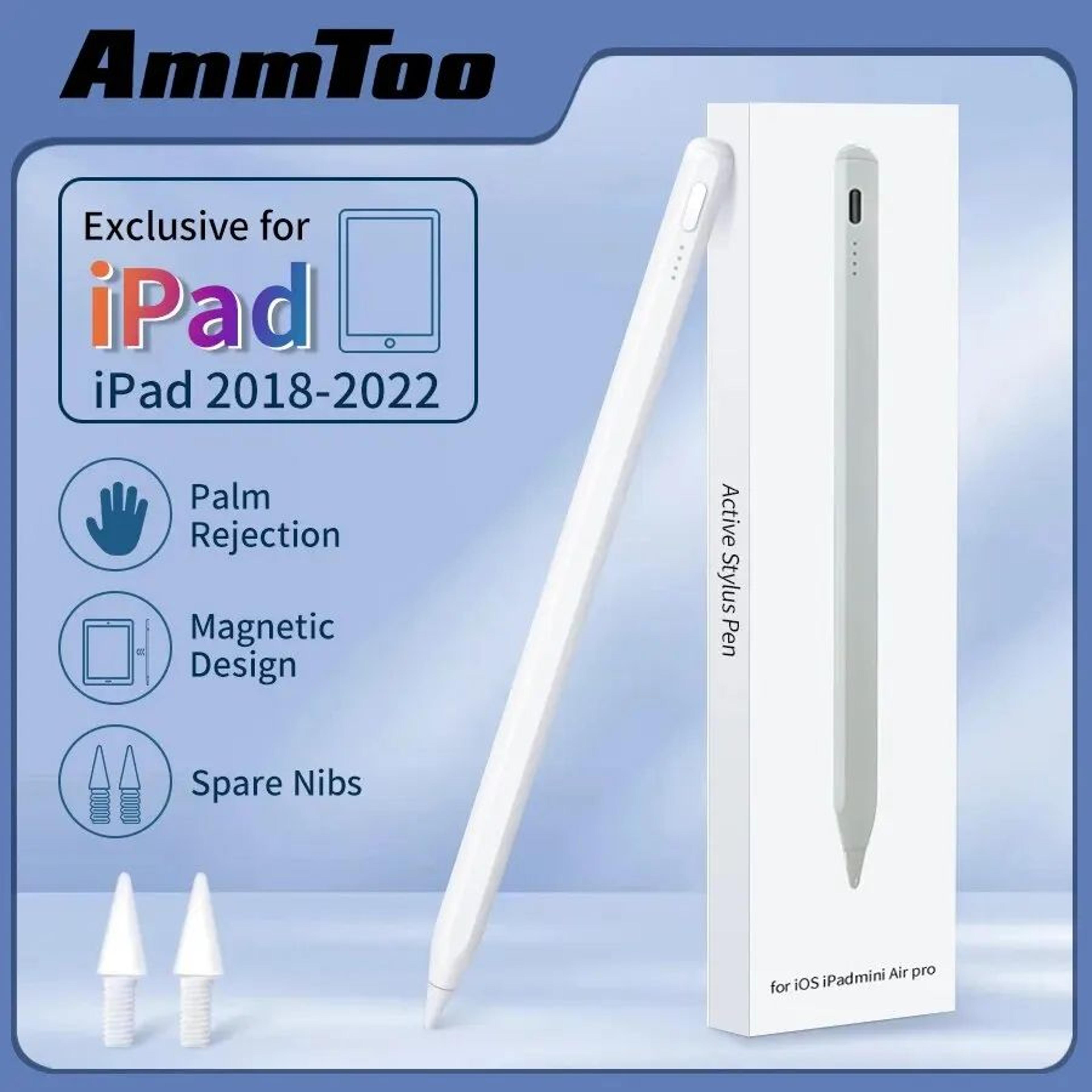 magnetic ipad stylus pen with palm rejection and fast usb c charging