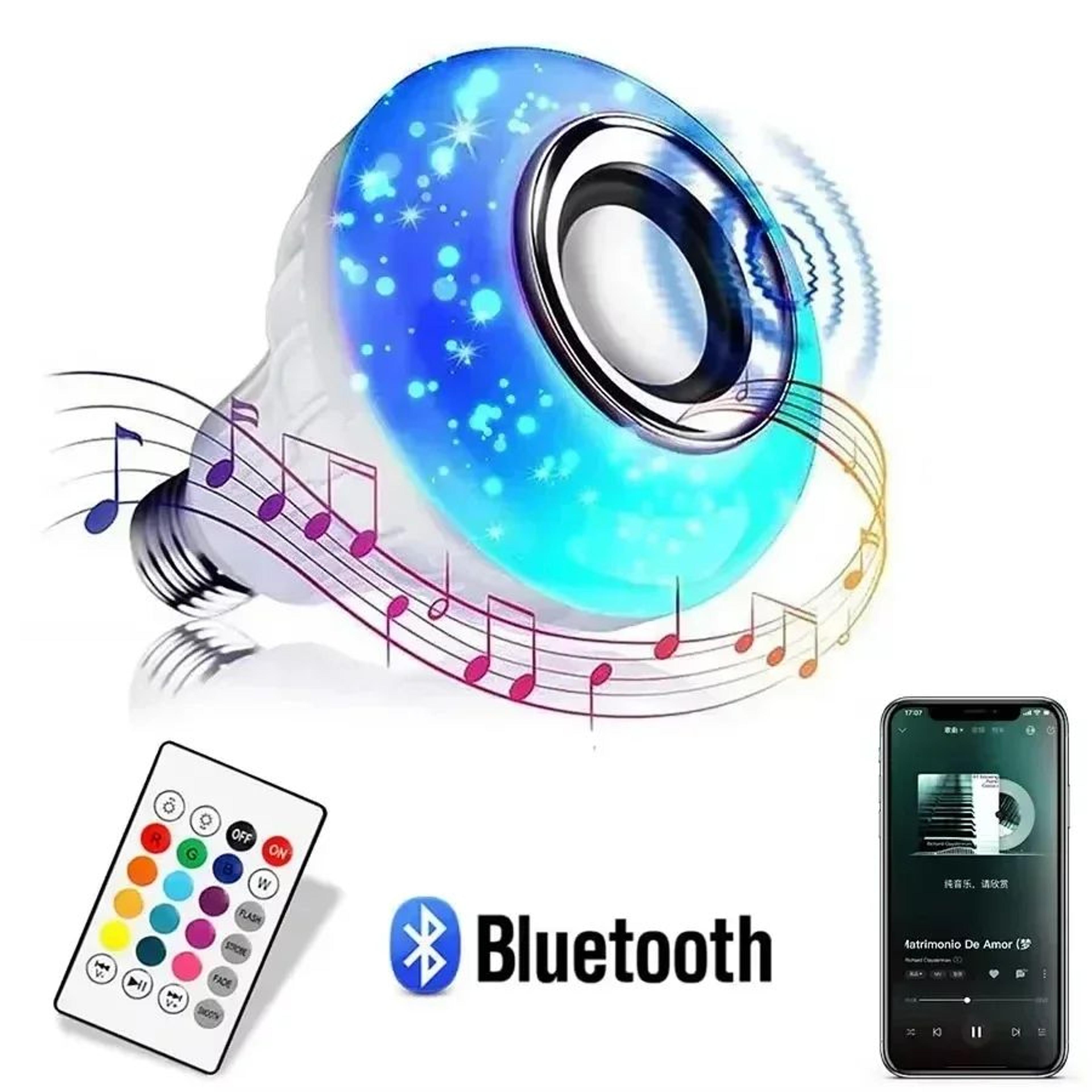 bluetooth speaker light bulb e27 rgb led music bulb with remote control for home party mood lighting