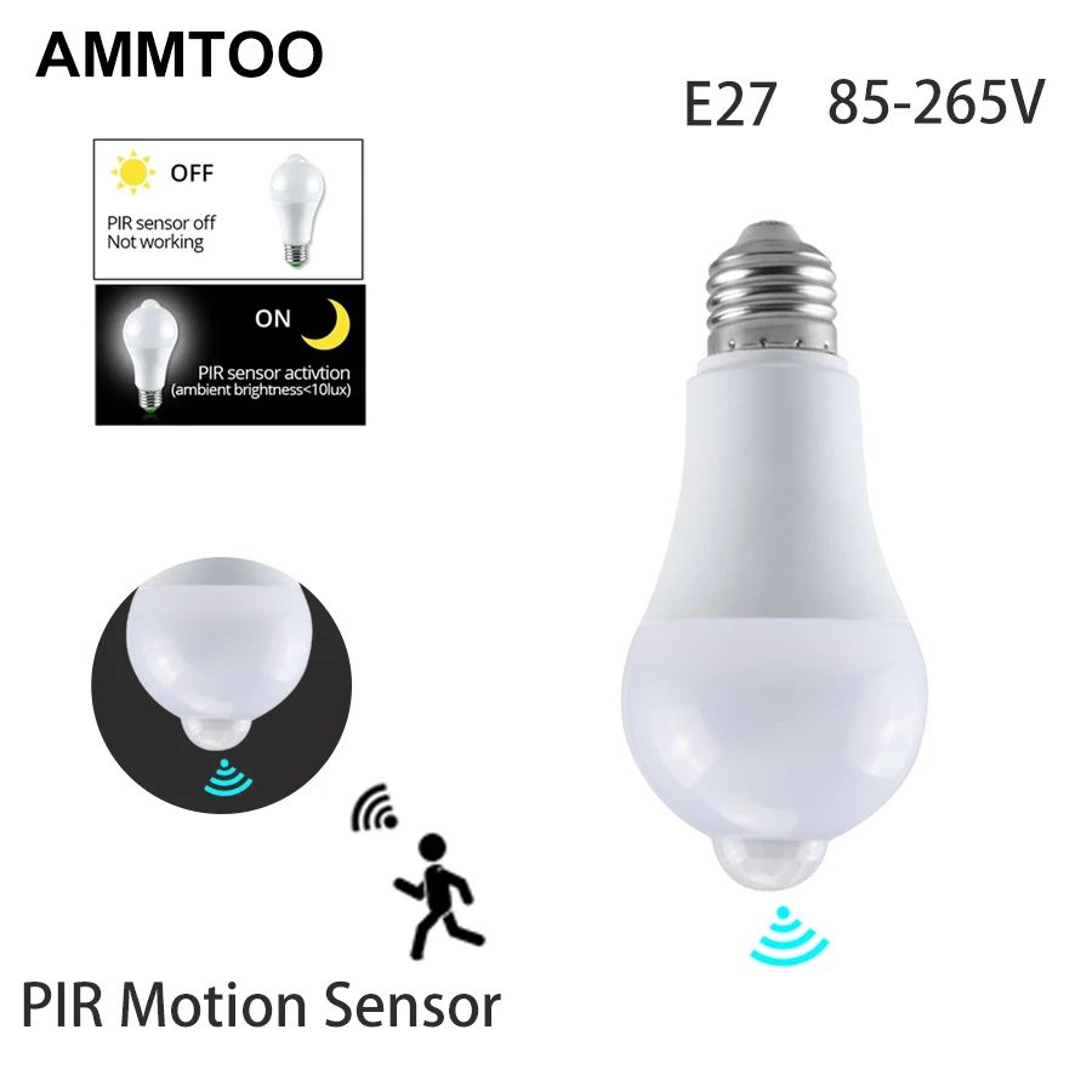 e27 motion sensor light bulb with dusk to dawn light bulb auto on off pir security lamp