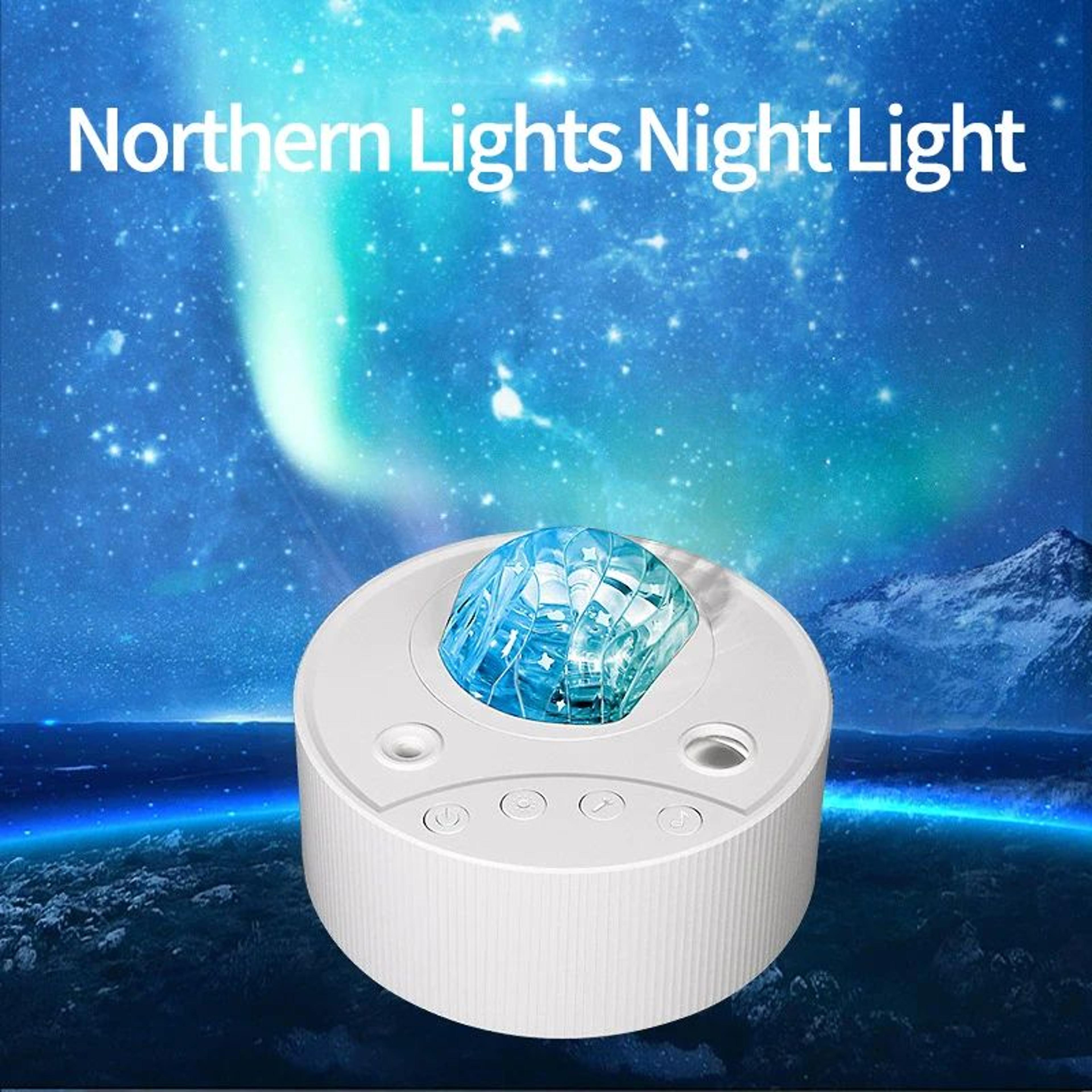 aurora galaxy projector night light with bluetooth speaker and star ceiling display