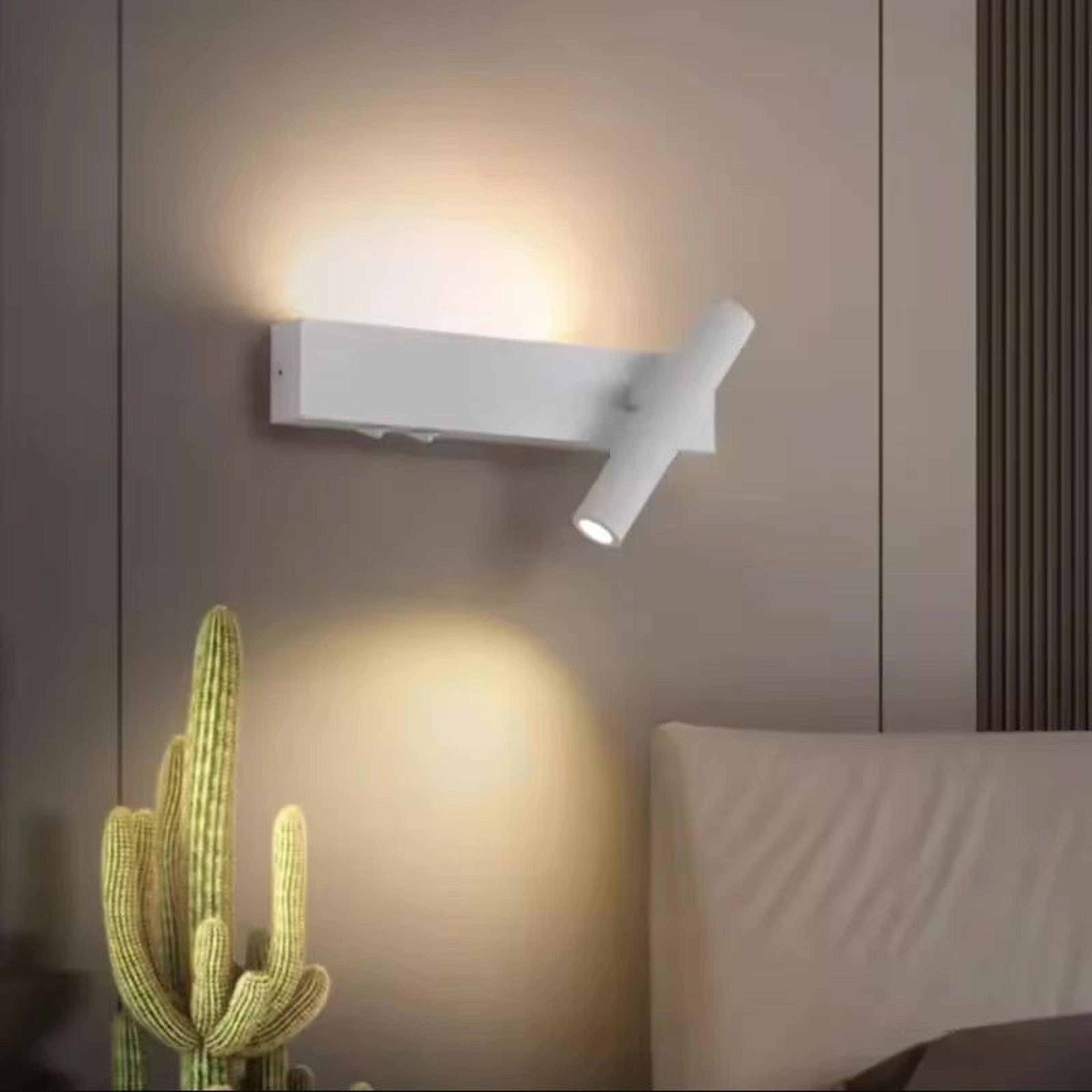 modern led wall light rotating bedside wall lamp with switch for bedroom hallway and living room