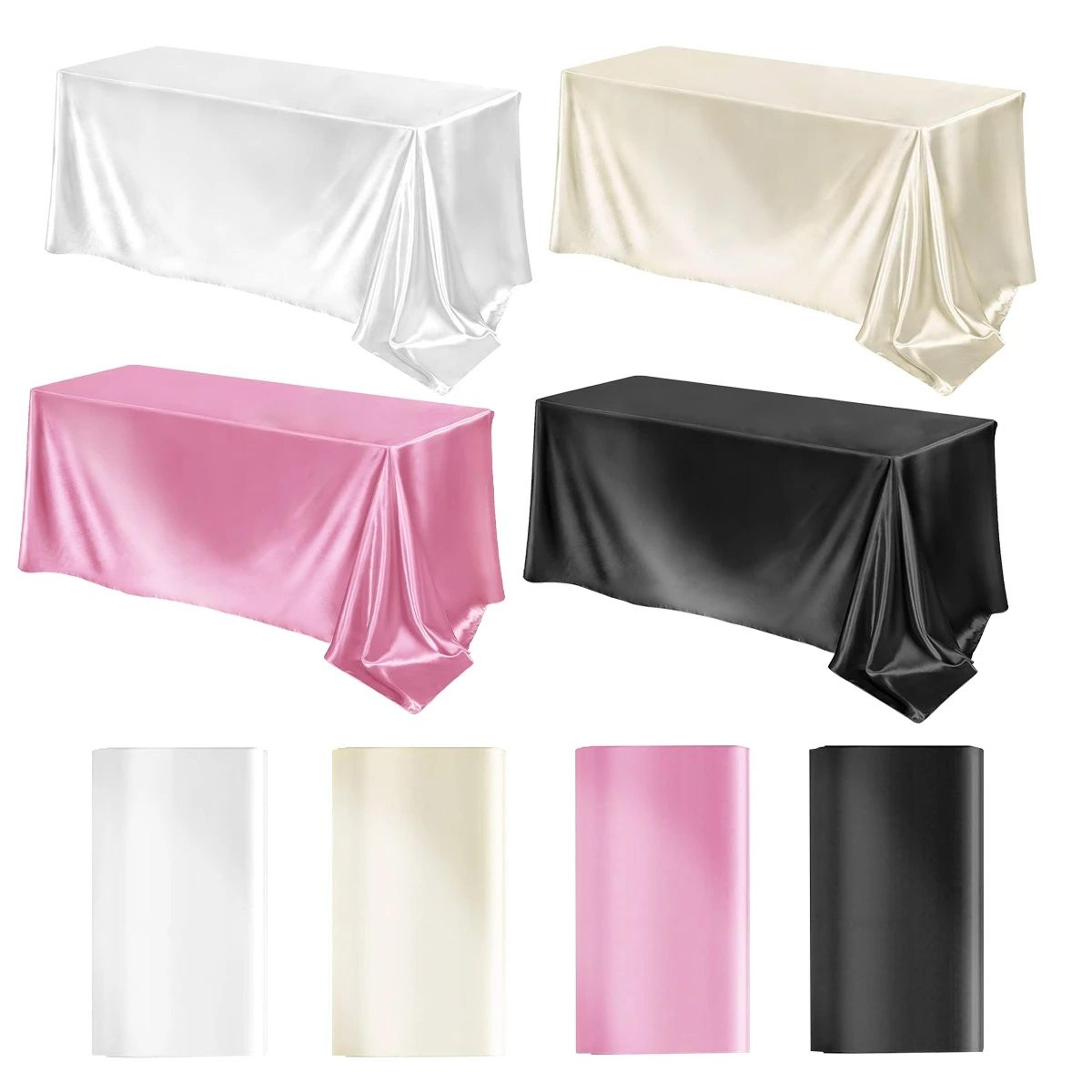 elegant satin tablecloth rectangle wedding tablecloth for parties, banquets and dining tables