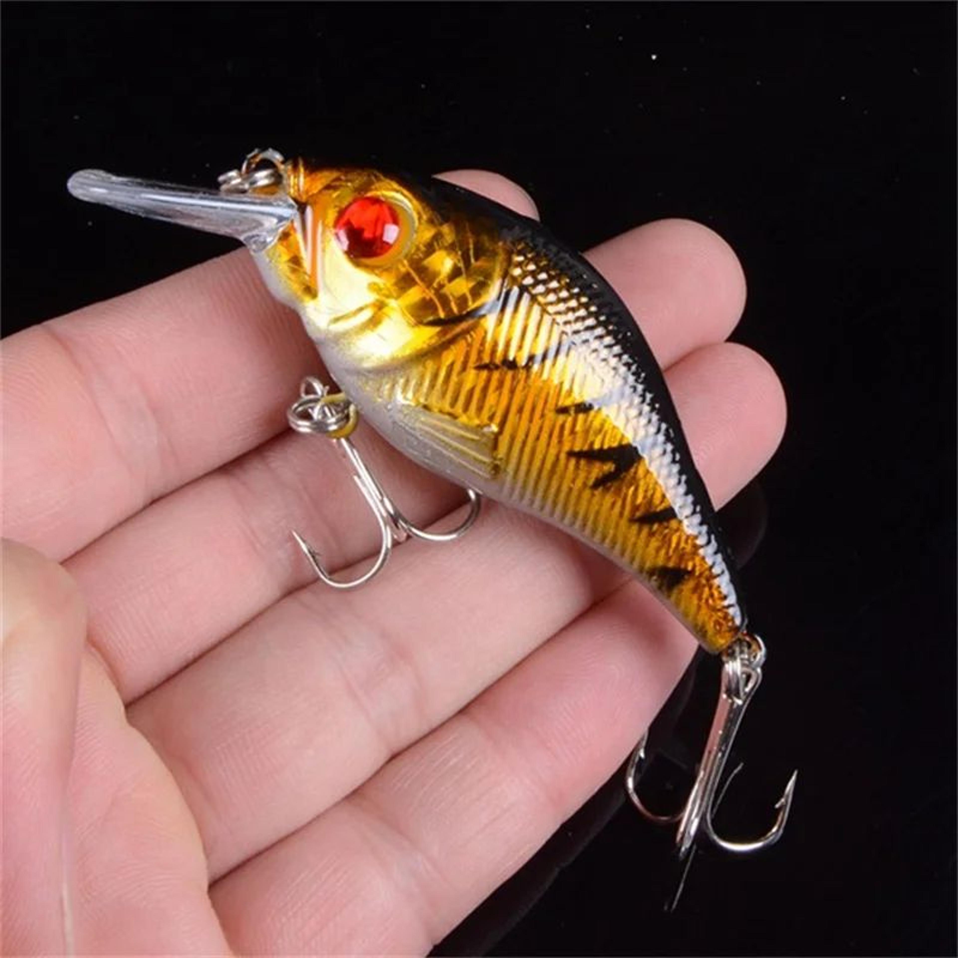 3d eyes sinking vib fishing lure hard minnow crankbait with treble hooks 7.5 cm 10.2 g