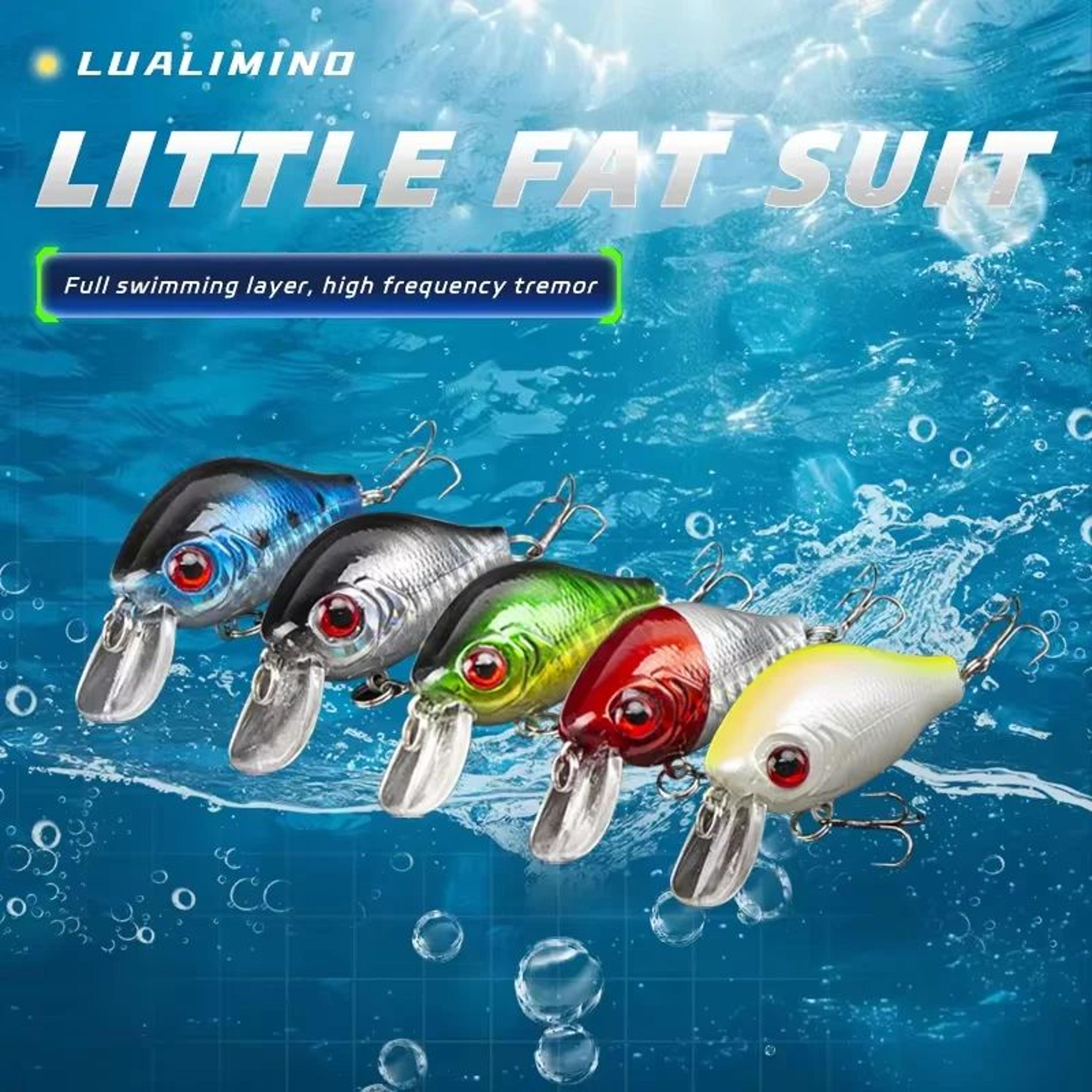 predator strike crankbait fishing lures 5 piece hard fishing lure set with 3d fish eyes