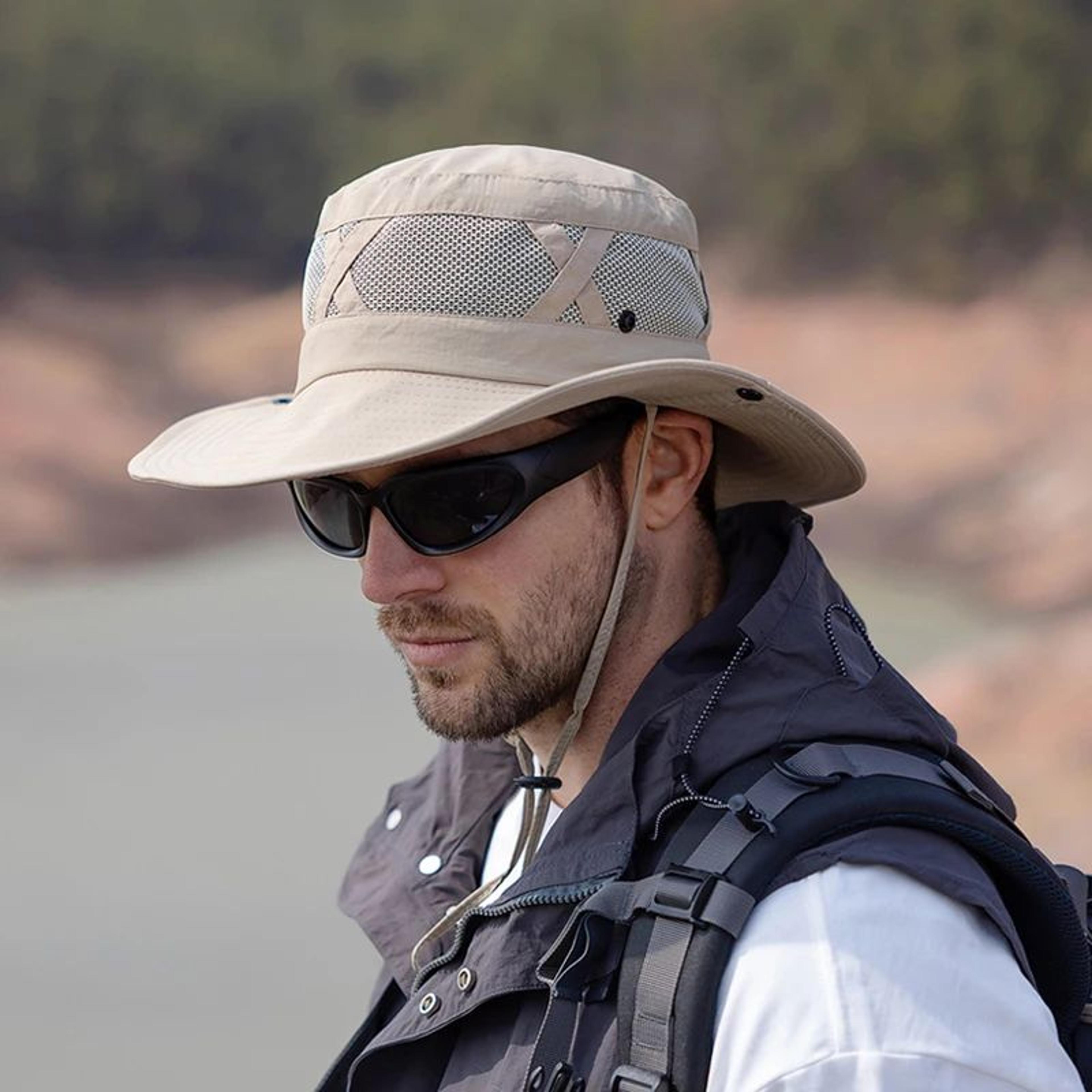 men's wide brim fishing hat breathable bucket hat with uv protection