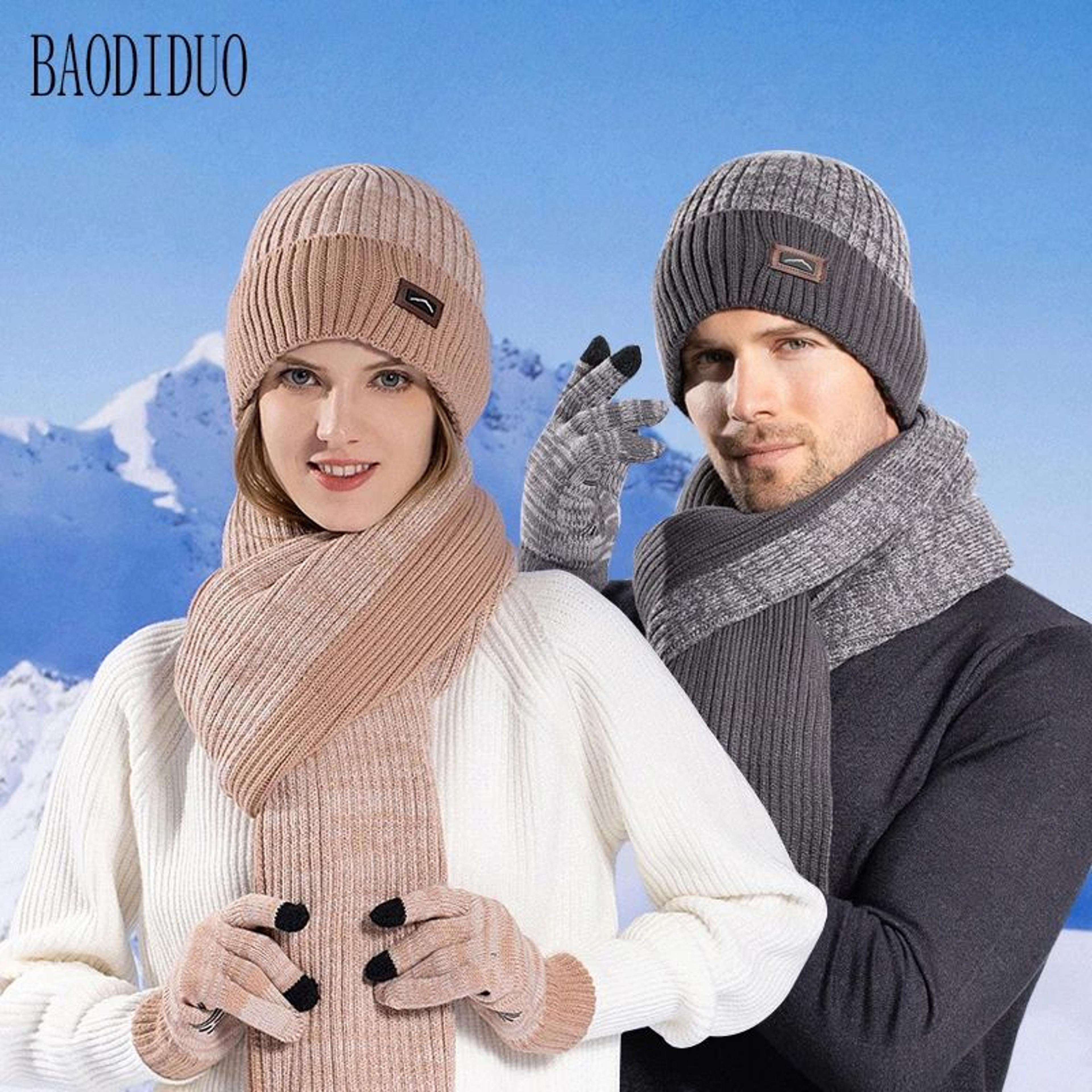 cozy fleece lined winter hat scarf gloves set for women warm knit cold weather essentials
