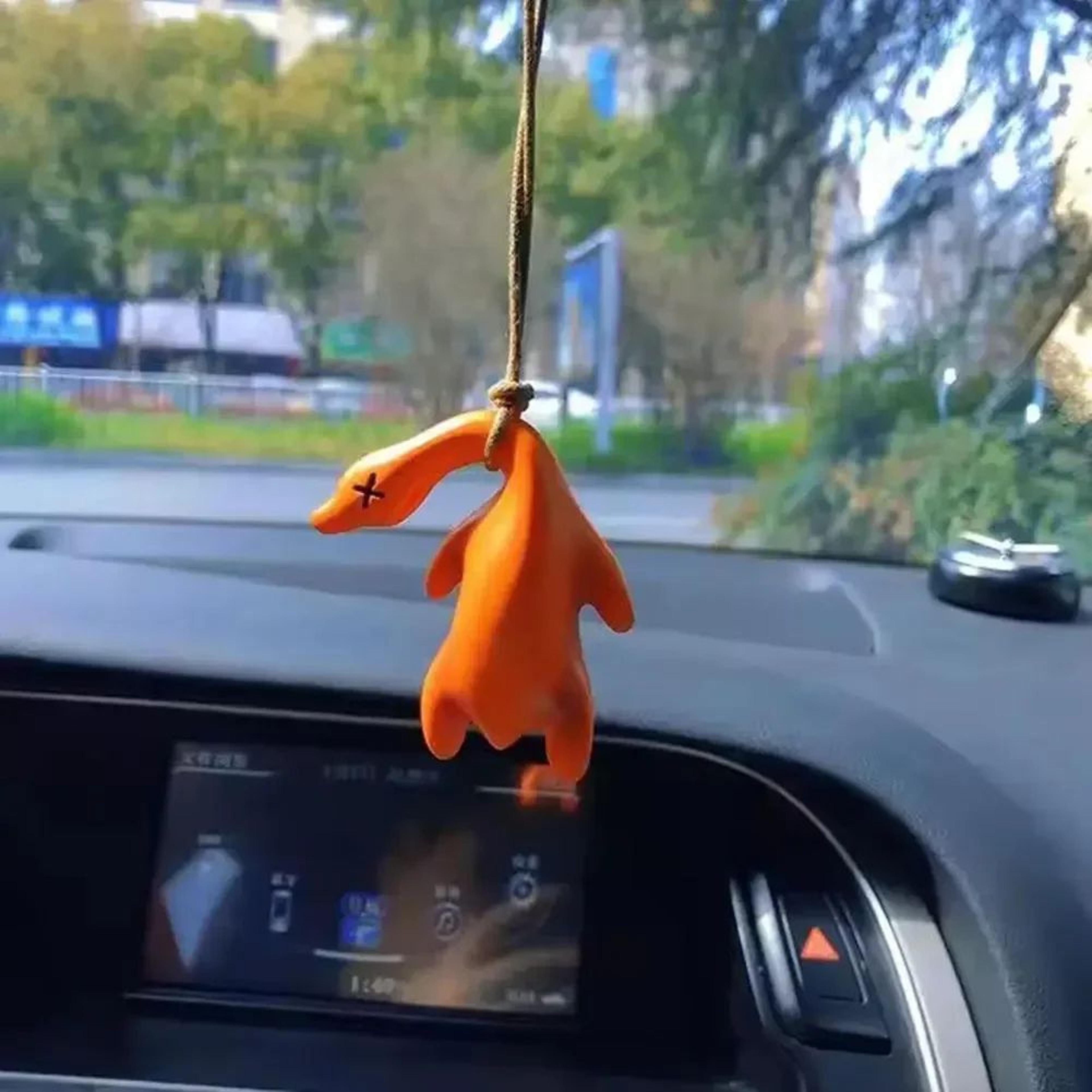 sunglow uv color changing car pendant funny roast duck car charm keychain