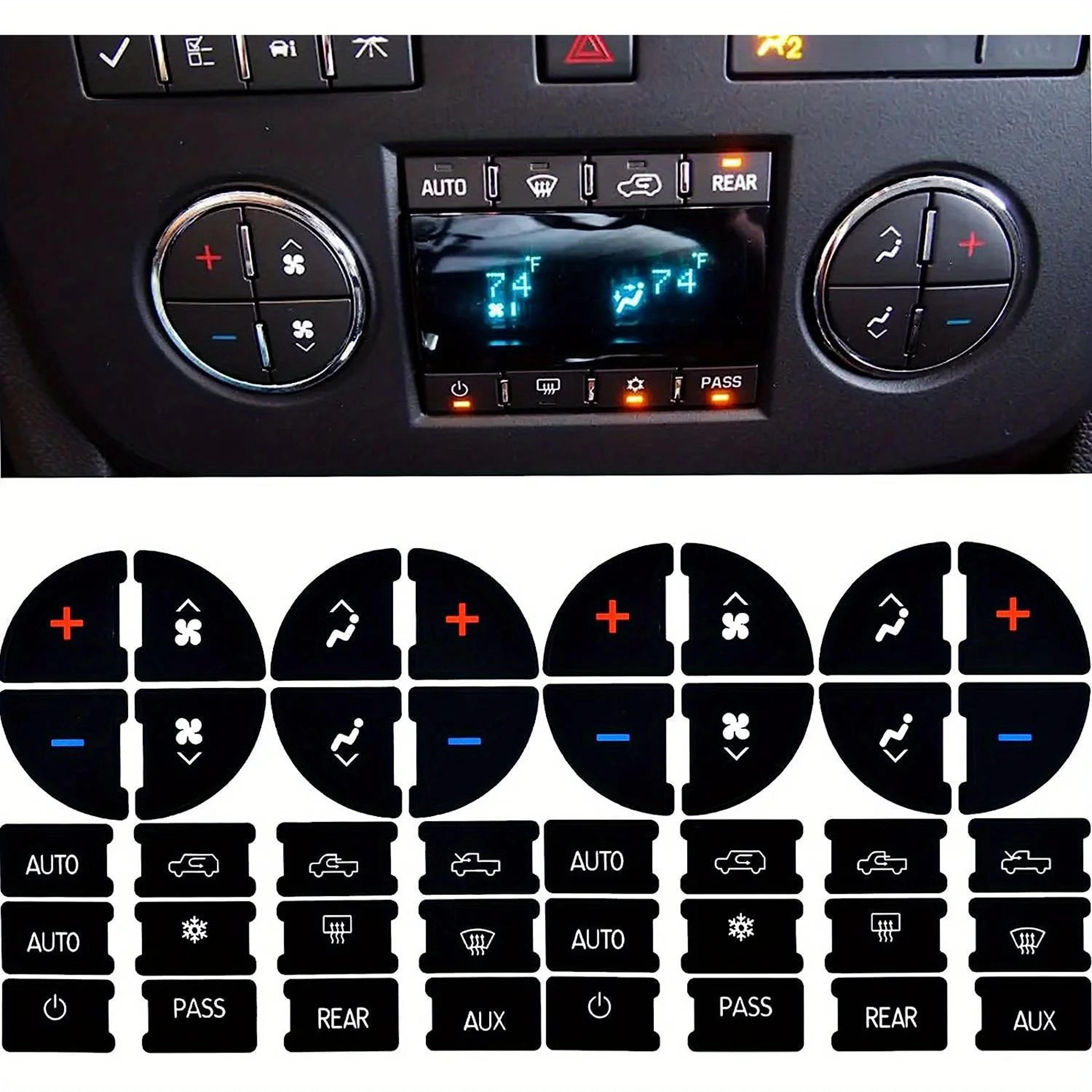 universal car ac button repair sticker dashboard climate control button decal kit