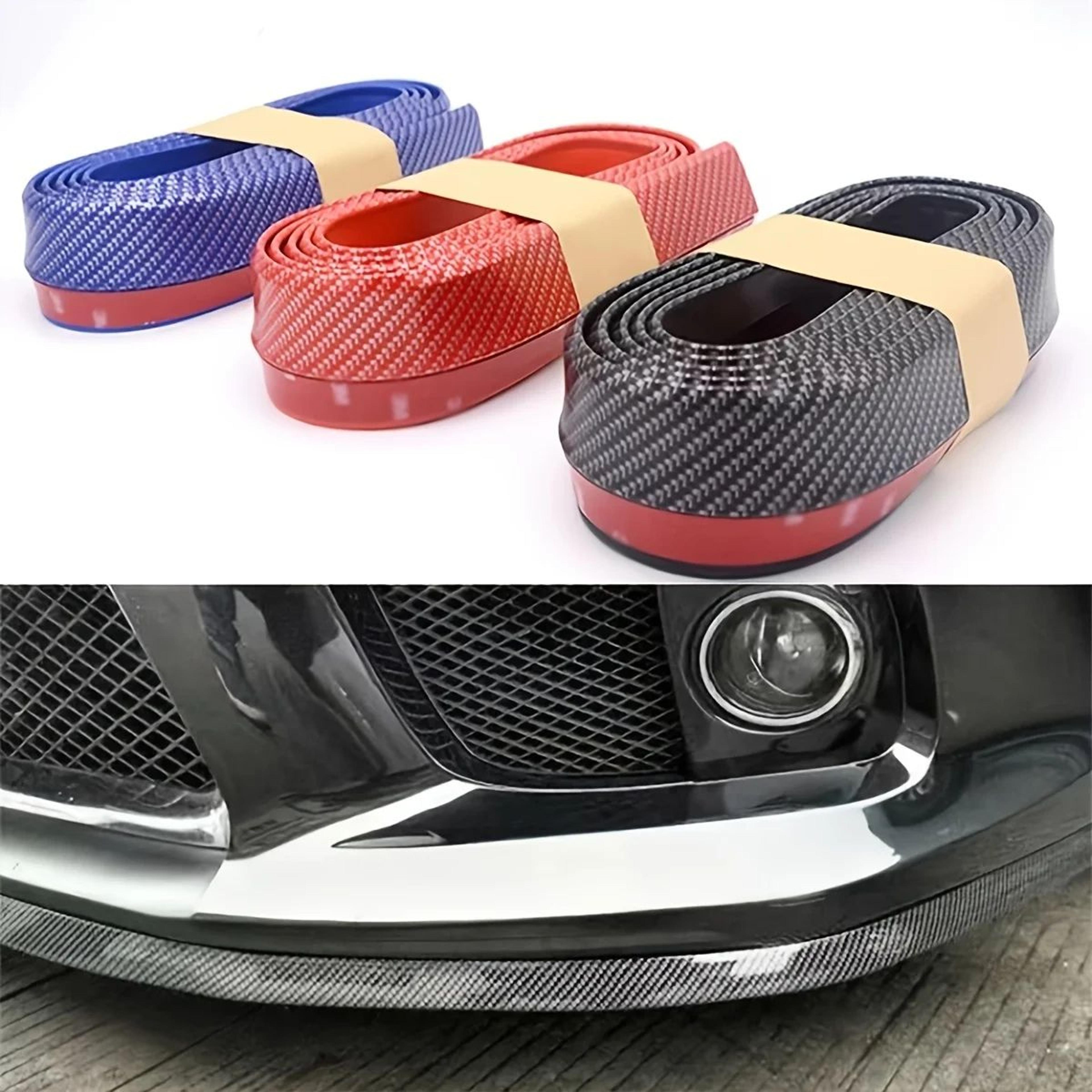 universal carbon fiber front lip bumper protector strip for cars anti scratch rubber bumper lip trim