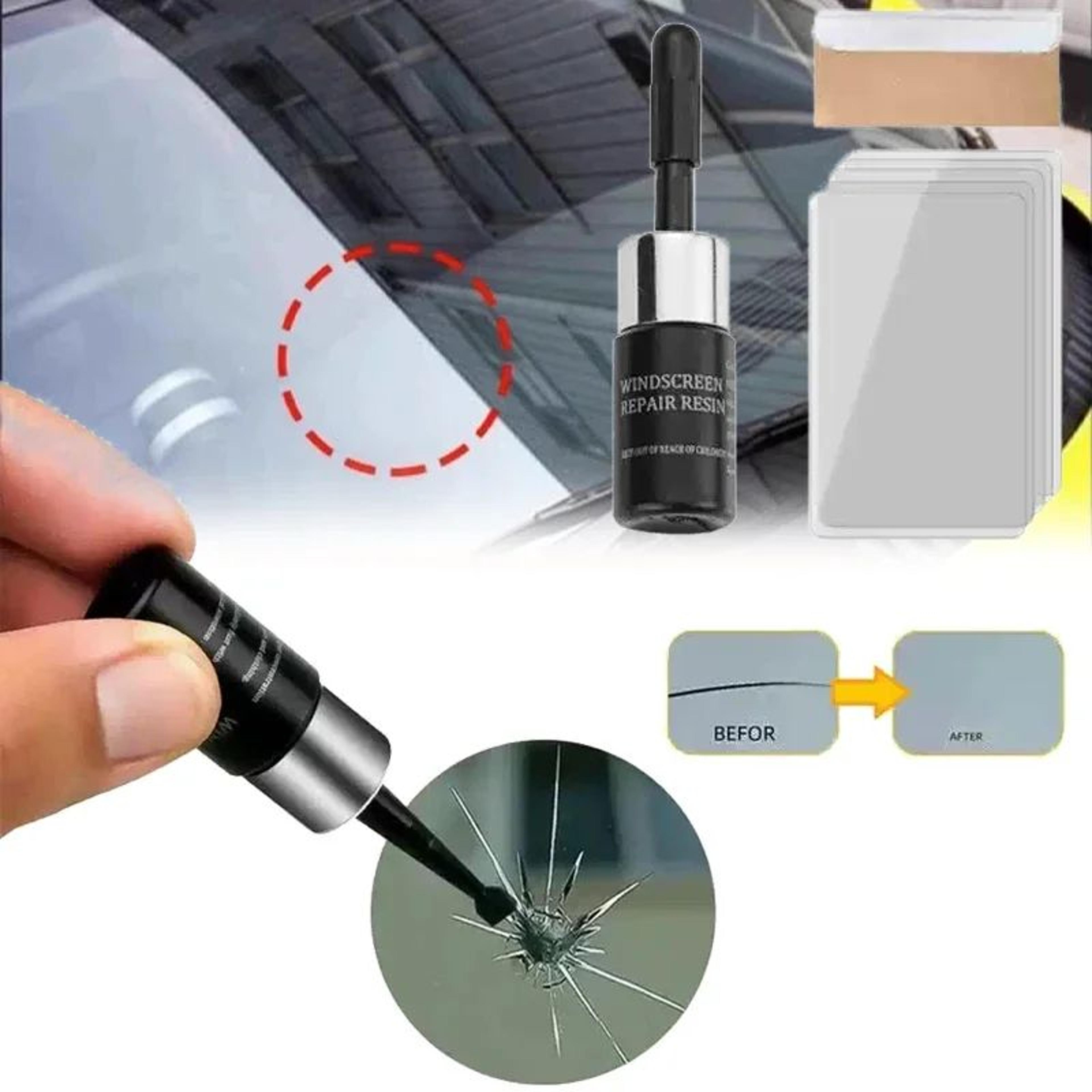 crystalclear windshield repair kit with glass repair fluid for chips and cracks