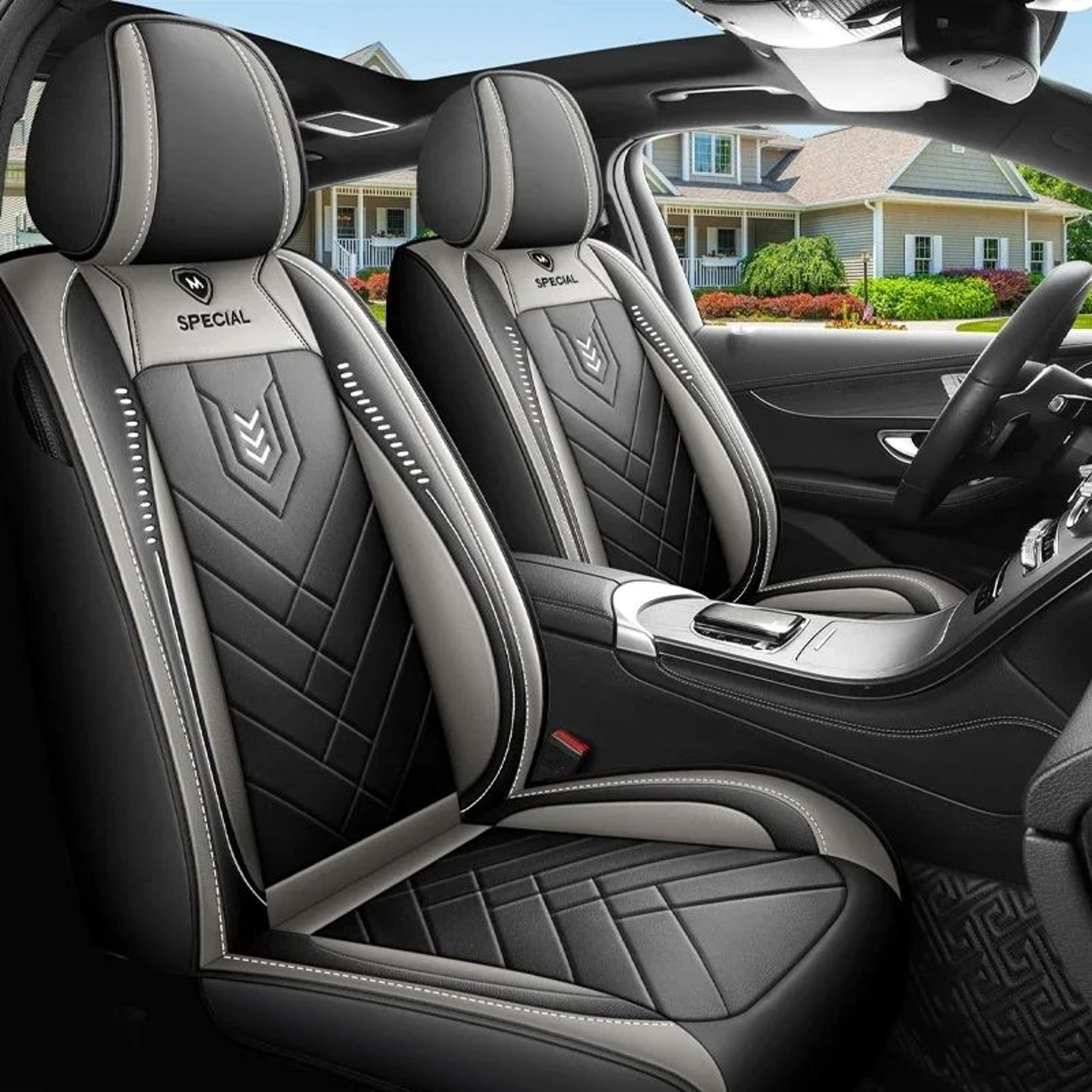 universal leather car seat cover all season full coverage car seat cushion for cars suvs and trucks