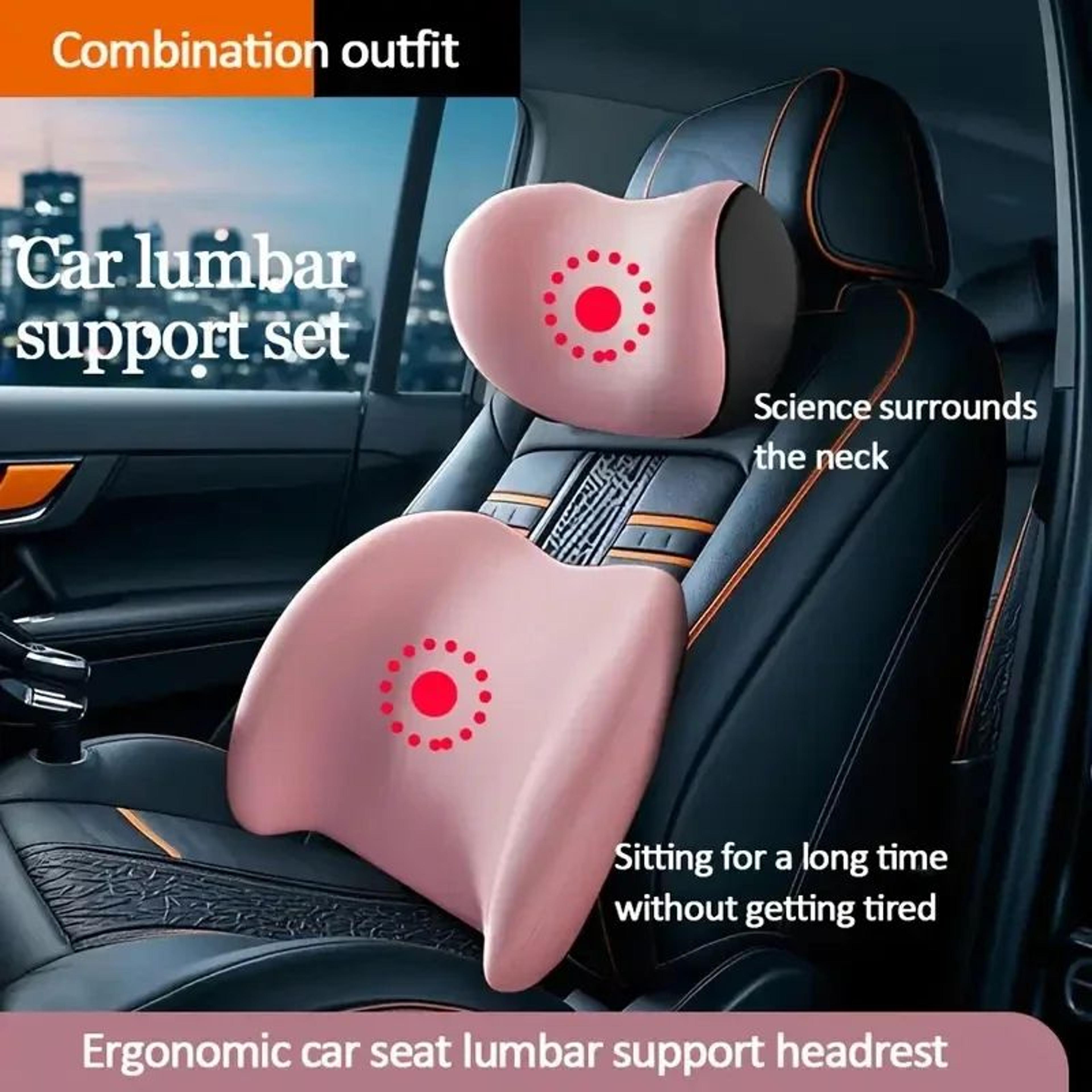 universal car headrest pillow memory foam neck support pillow with lumbar back cushion for all seasons