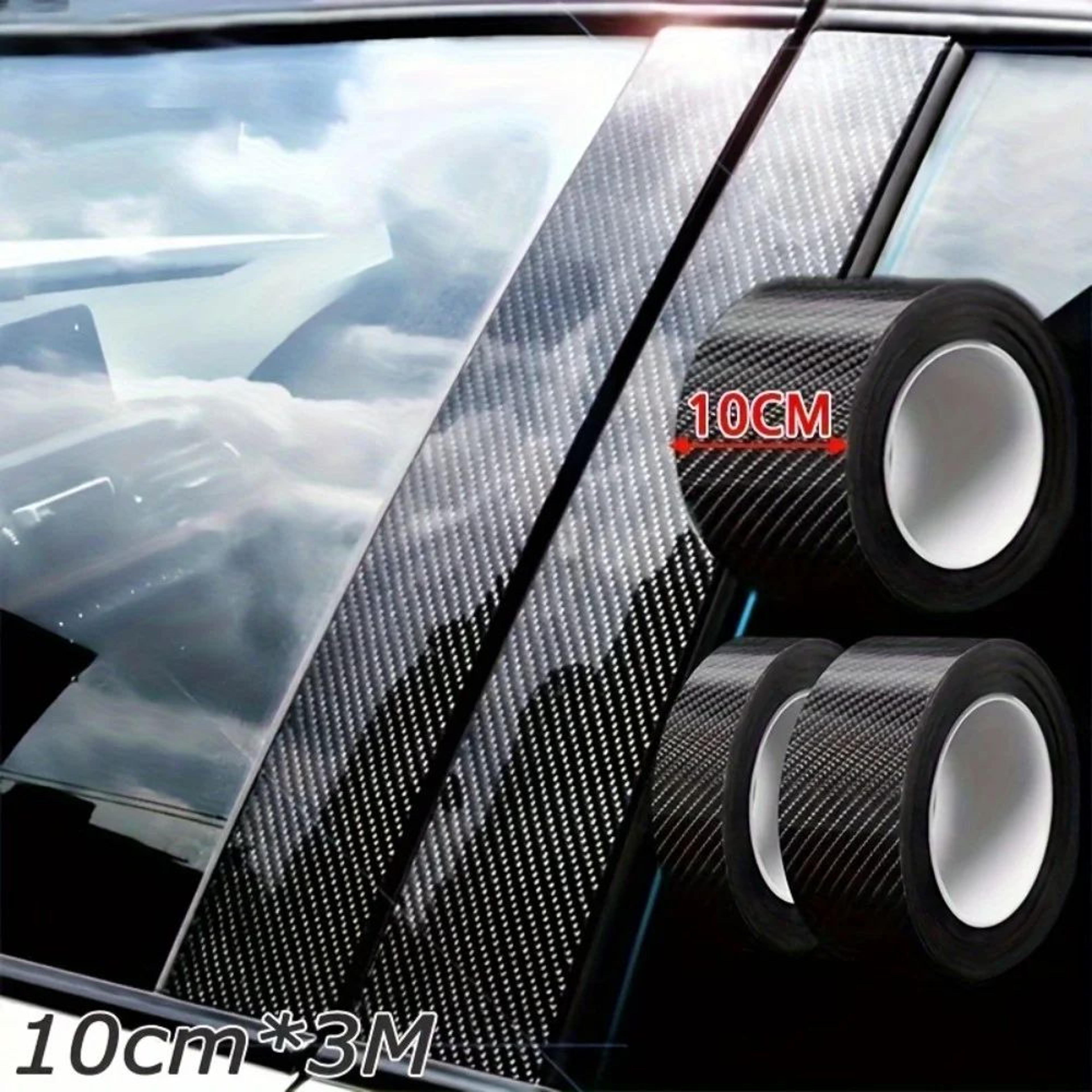 carbon fiber car door sill protector tape anti scratch bumper protection film