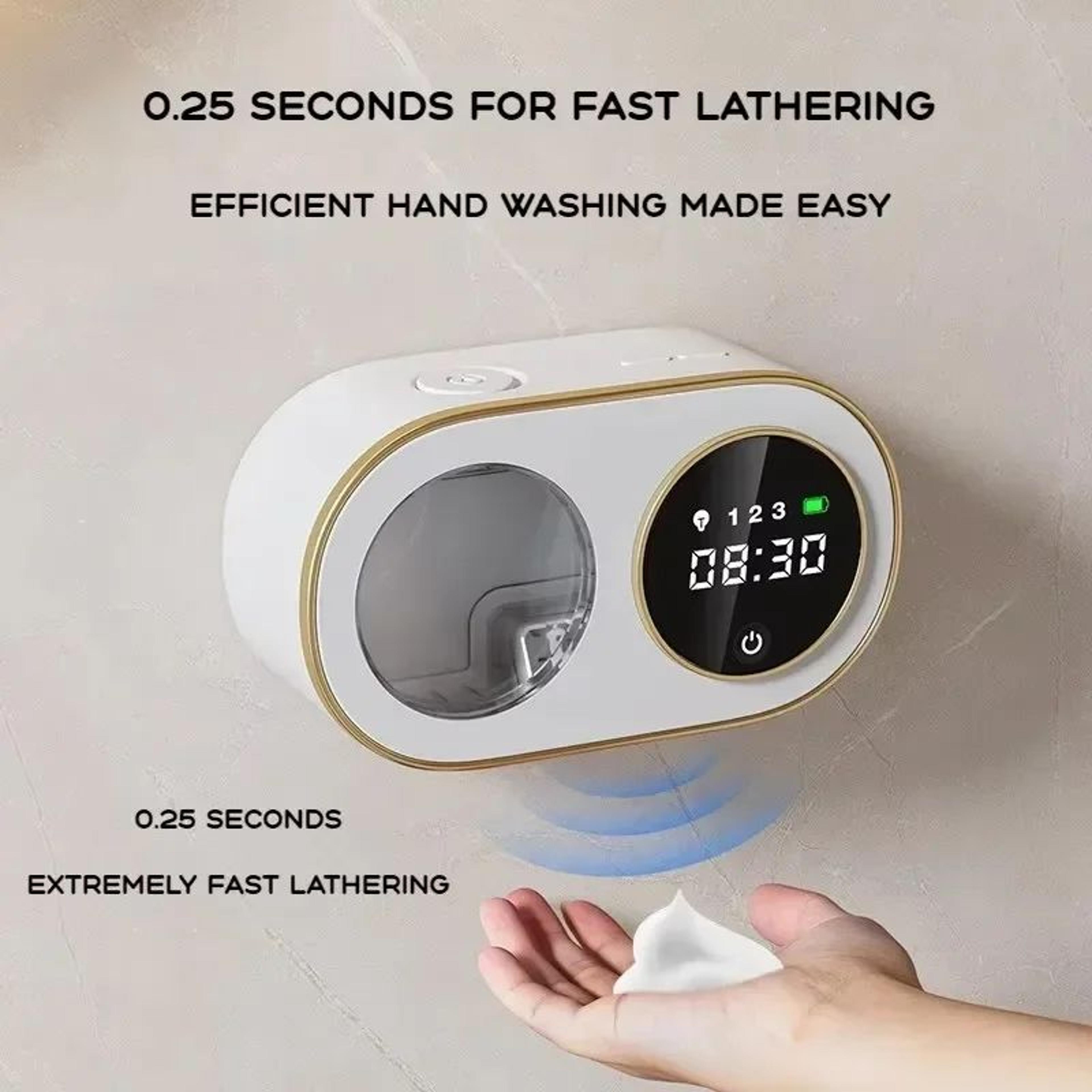 wall mounted automatic soap dispenser rechargeable touchless sensor soap dispenser with led display