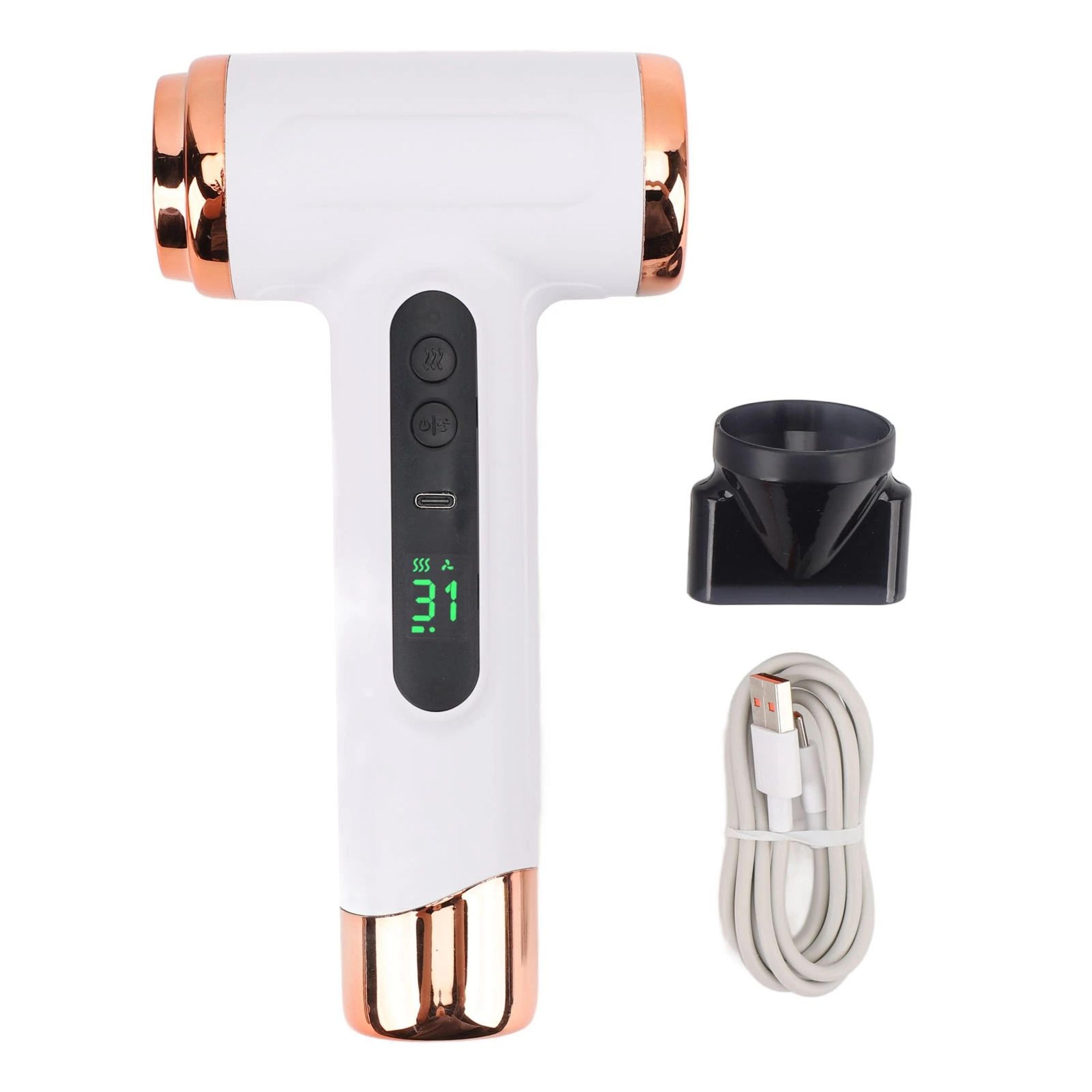 portable cordless hair dryer 200w usb rechargeable travel hair dryer 15000mah hot and cold air