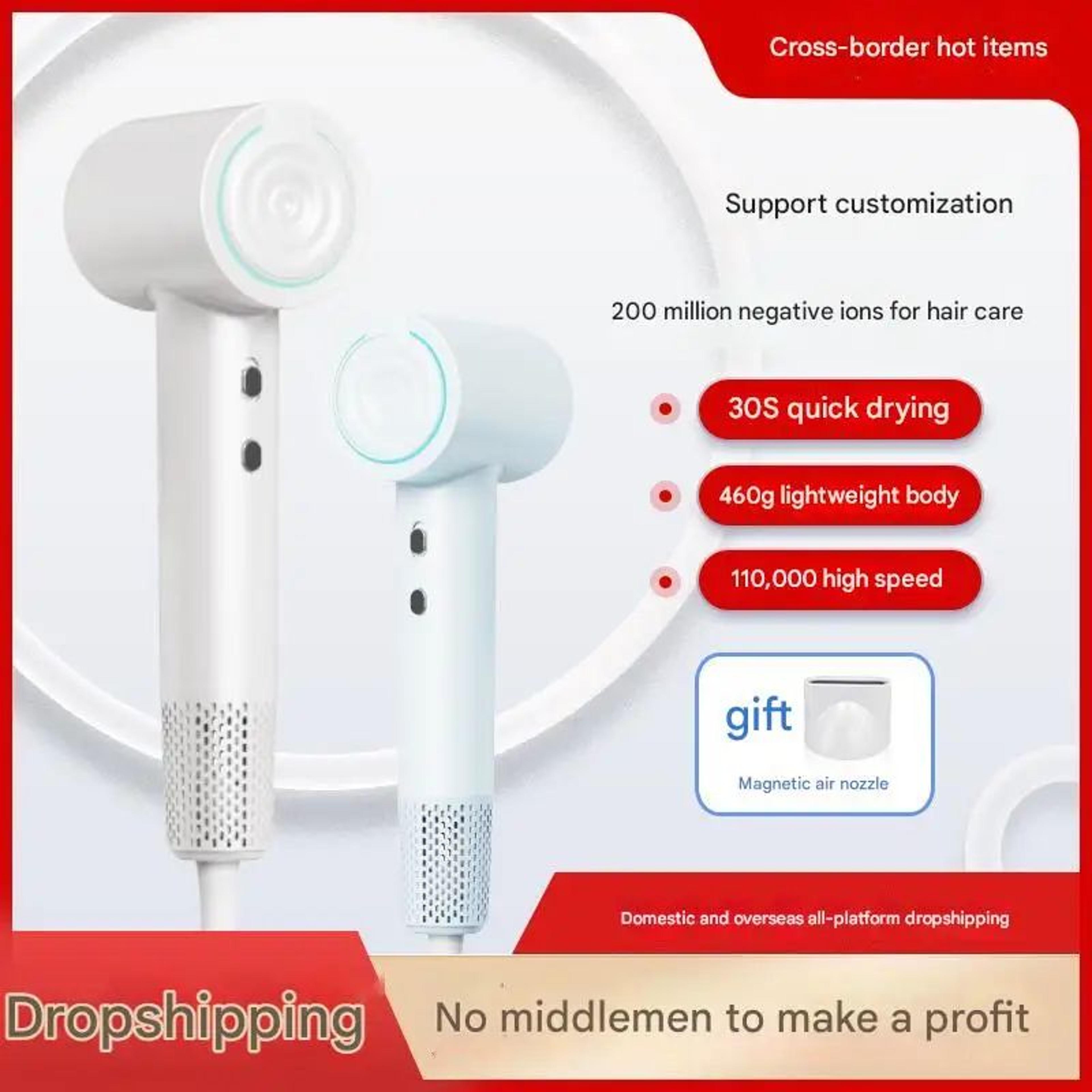professional negative ion hair dryer with temperature control fast dry ionic hair dryer hot and cold air