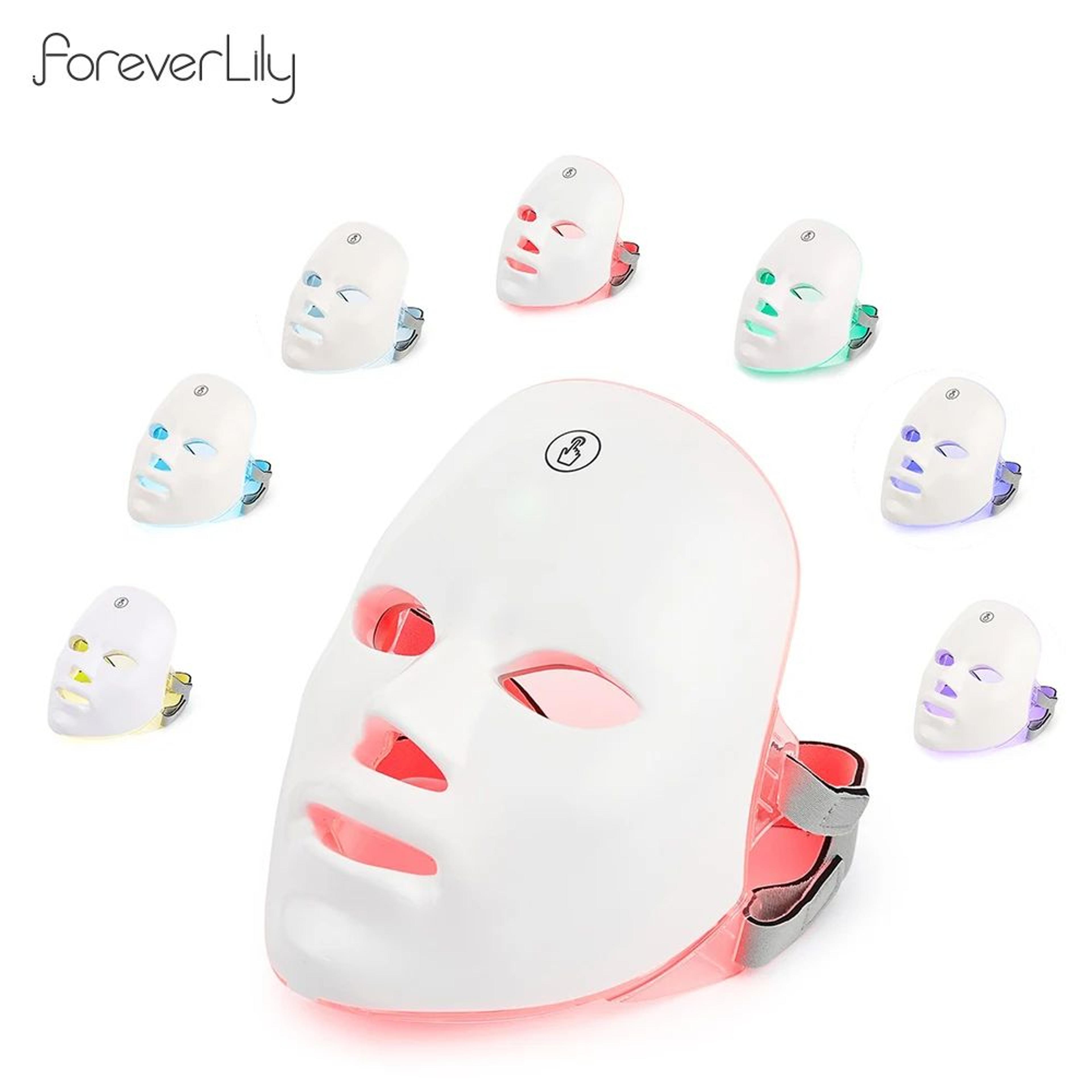 wireless 7 color led face mask for red light therapy anti aging facial skin rejuvenation