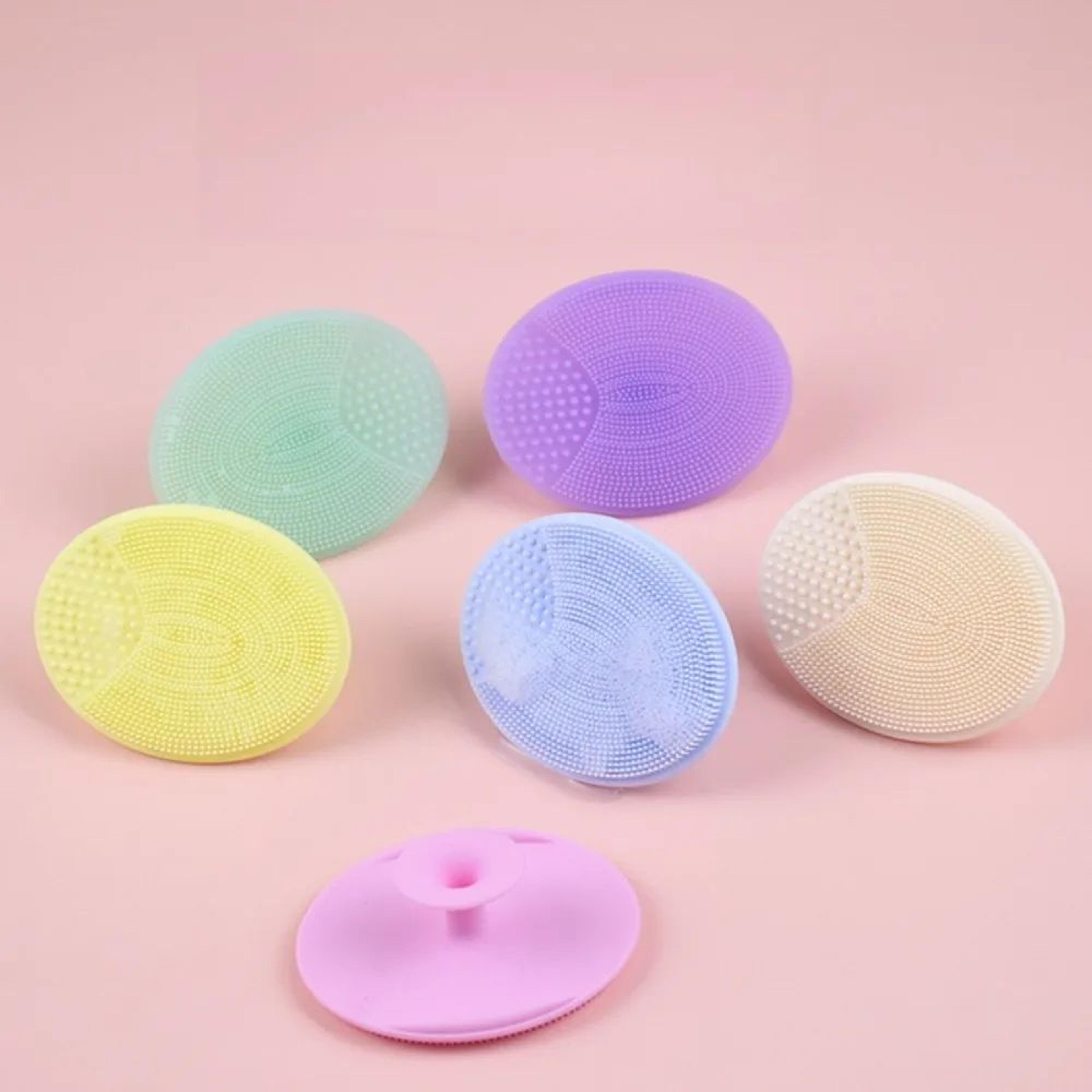 softglow silicone face scrubber manual facial cleansing brush for gentle exfoliation and skin massage