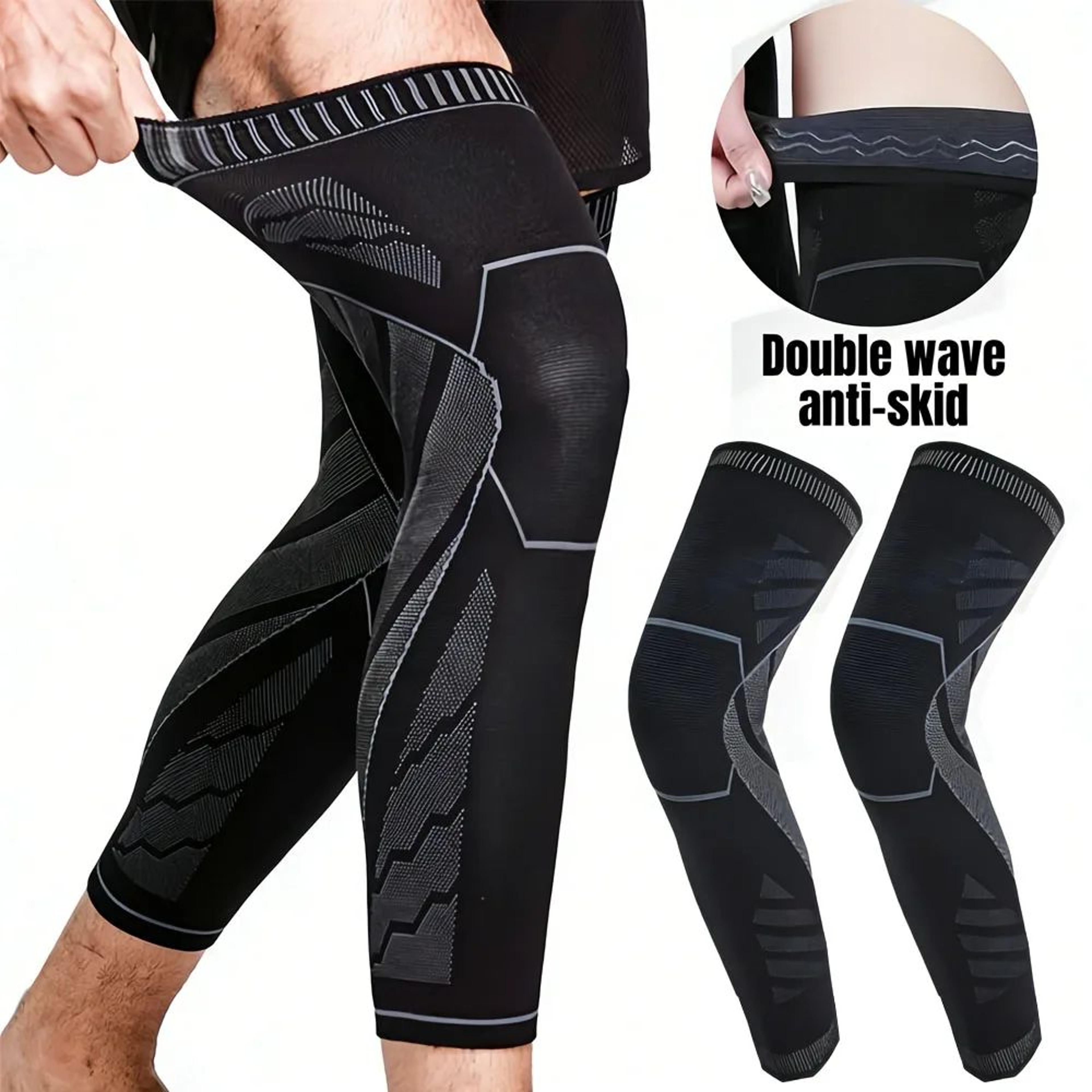 compression leg sleeve with knee support for running basketball and cycling