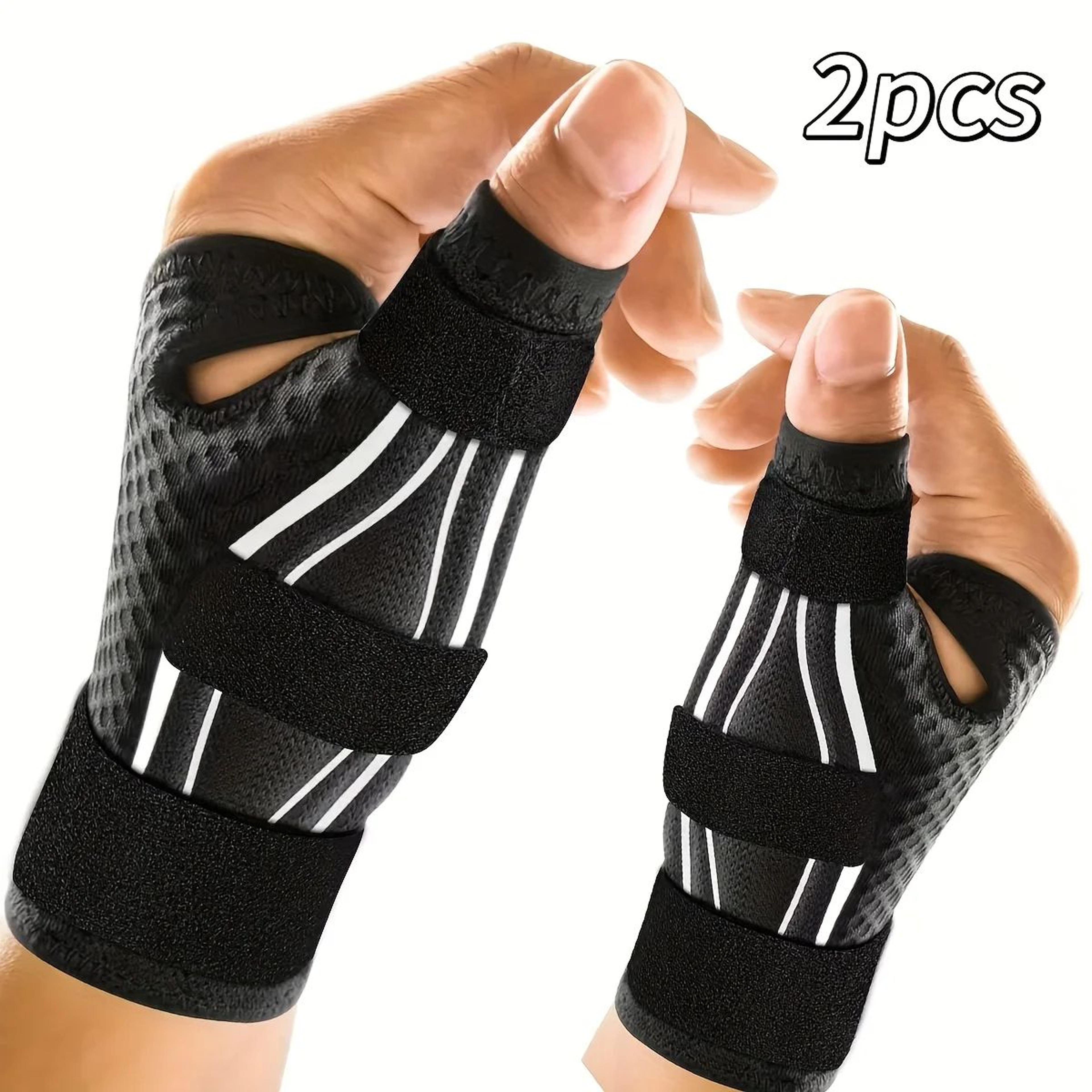2 pack thumb brace for arthritis and trigger thumb adjustable thumb splint support left or right hand