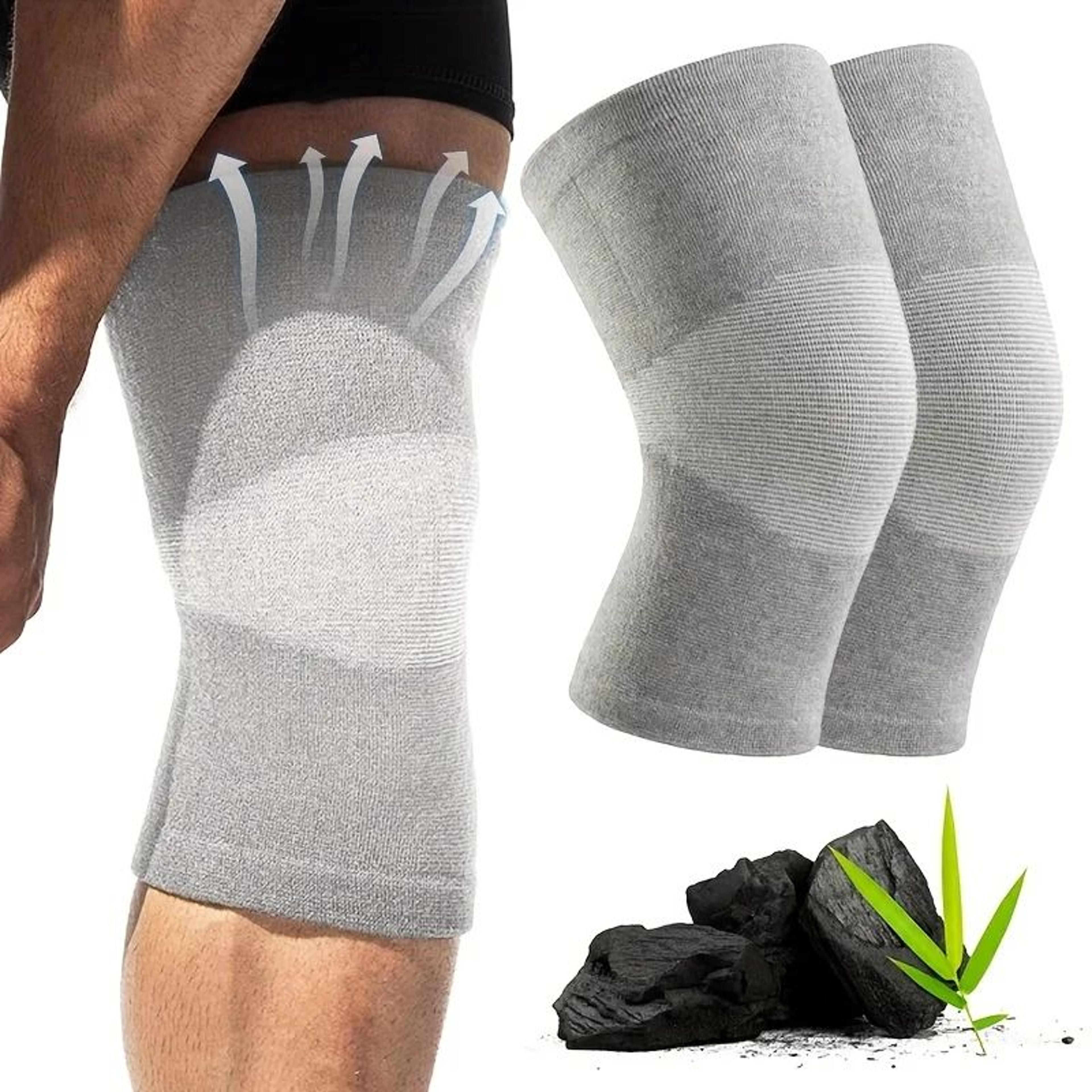 flexguard knee compression sleeves 2 pcs elastic knee support for sports, arthritis & daily comfort