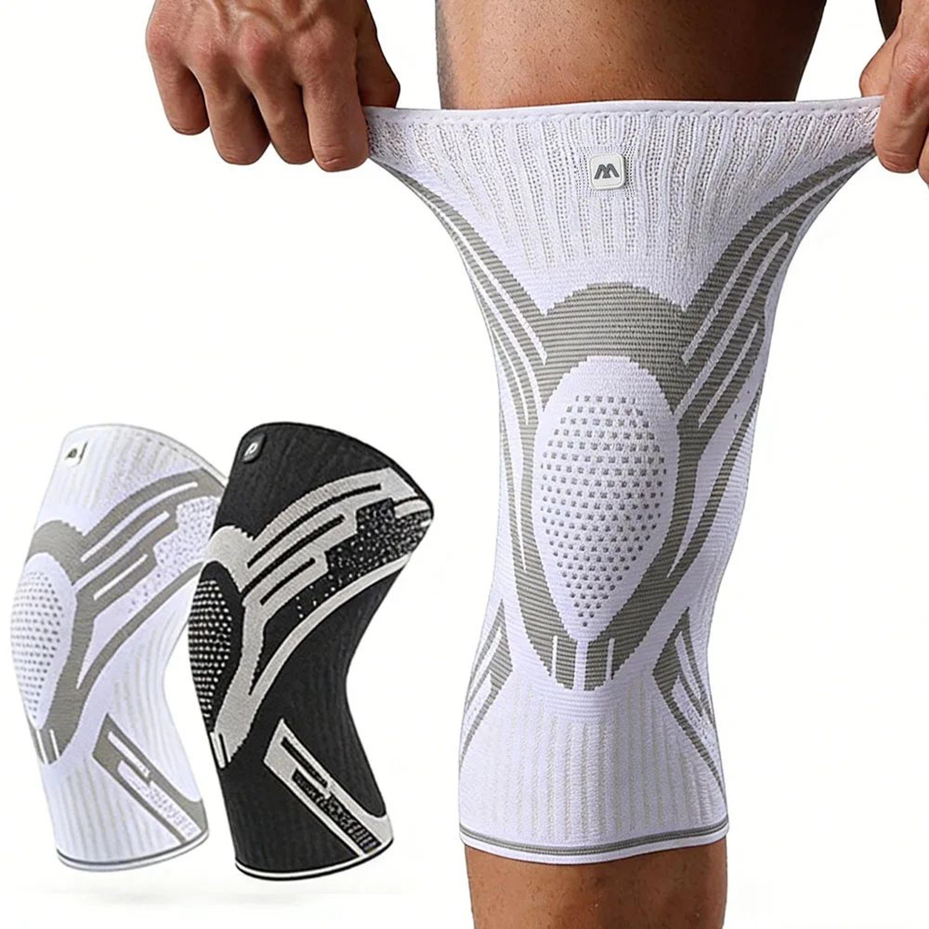 powerflex knee compression sleeve with spring support for sports and daily comfort