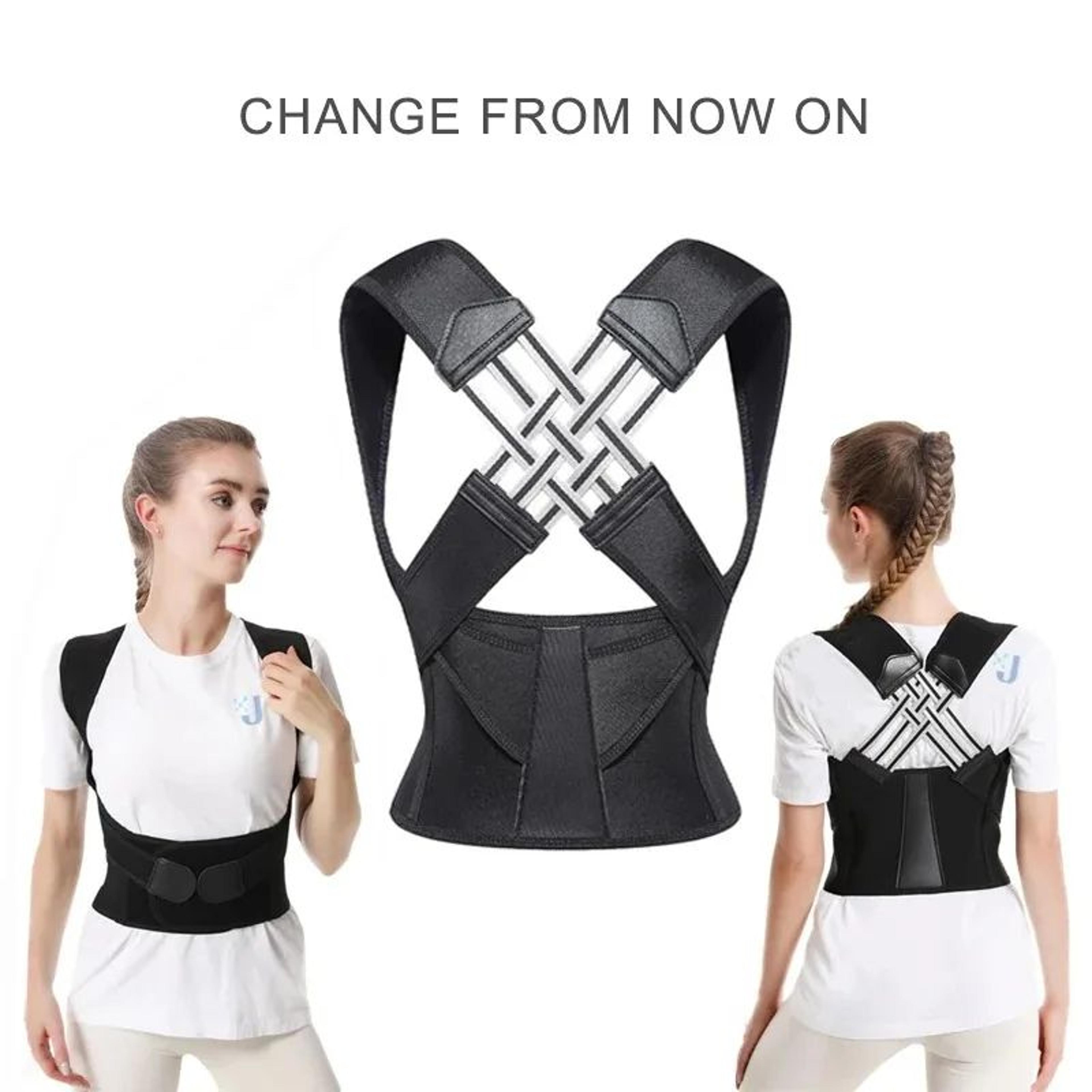 alignease posture corrector back brace with adjustable shoulder support for women, teens and kids