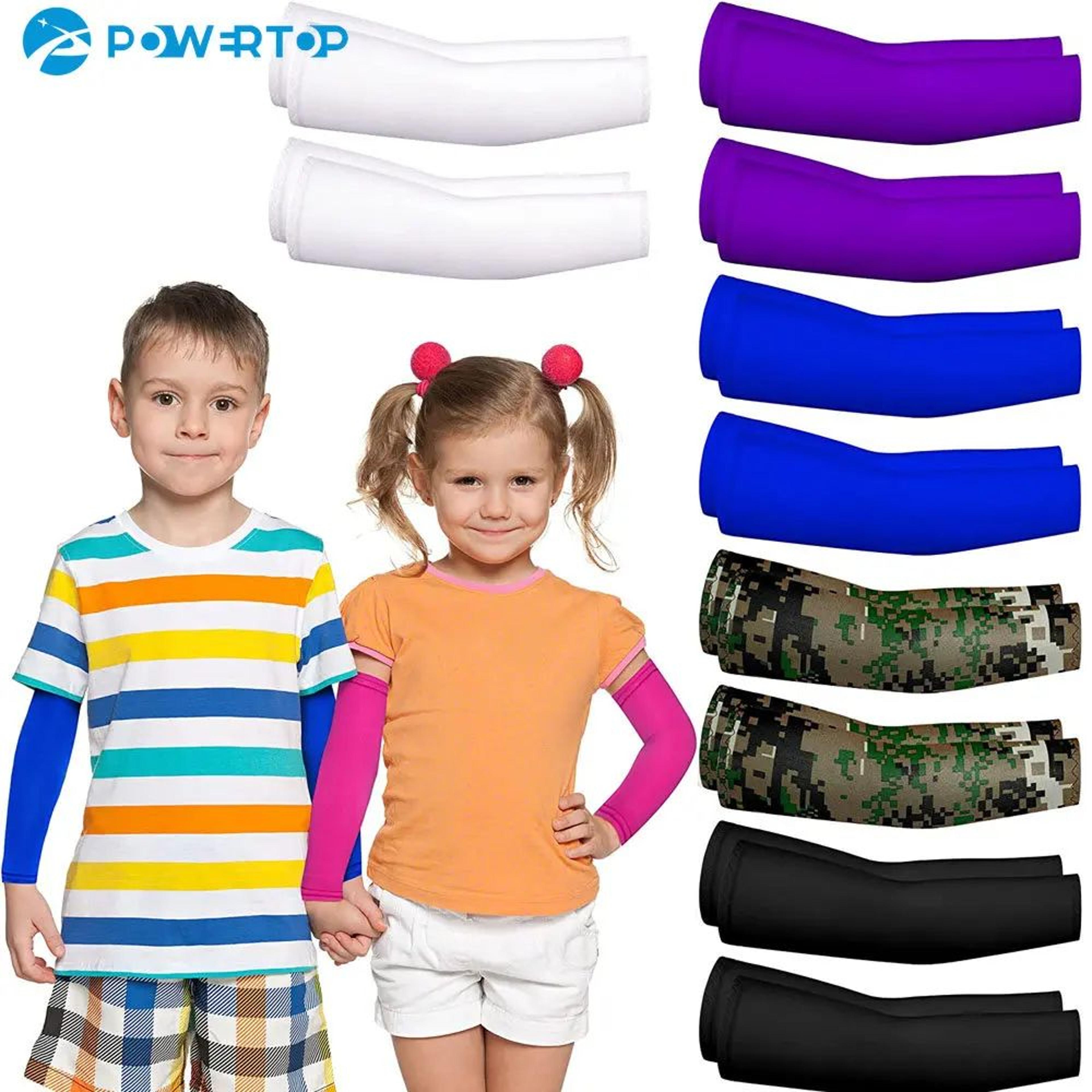 kids cooling arm sleeves with uv protection for sports and outdoor play